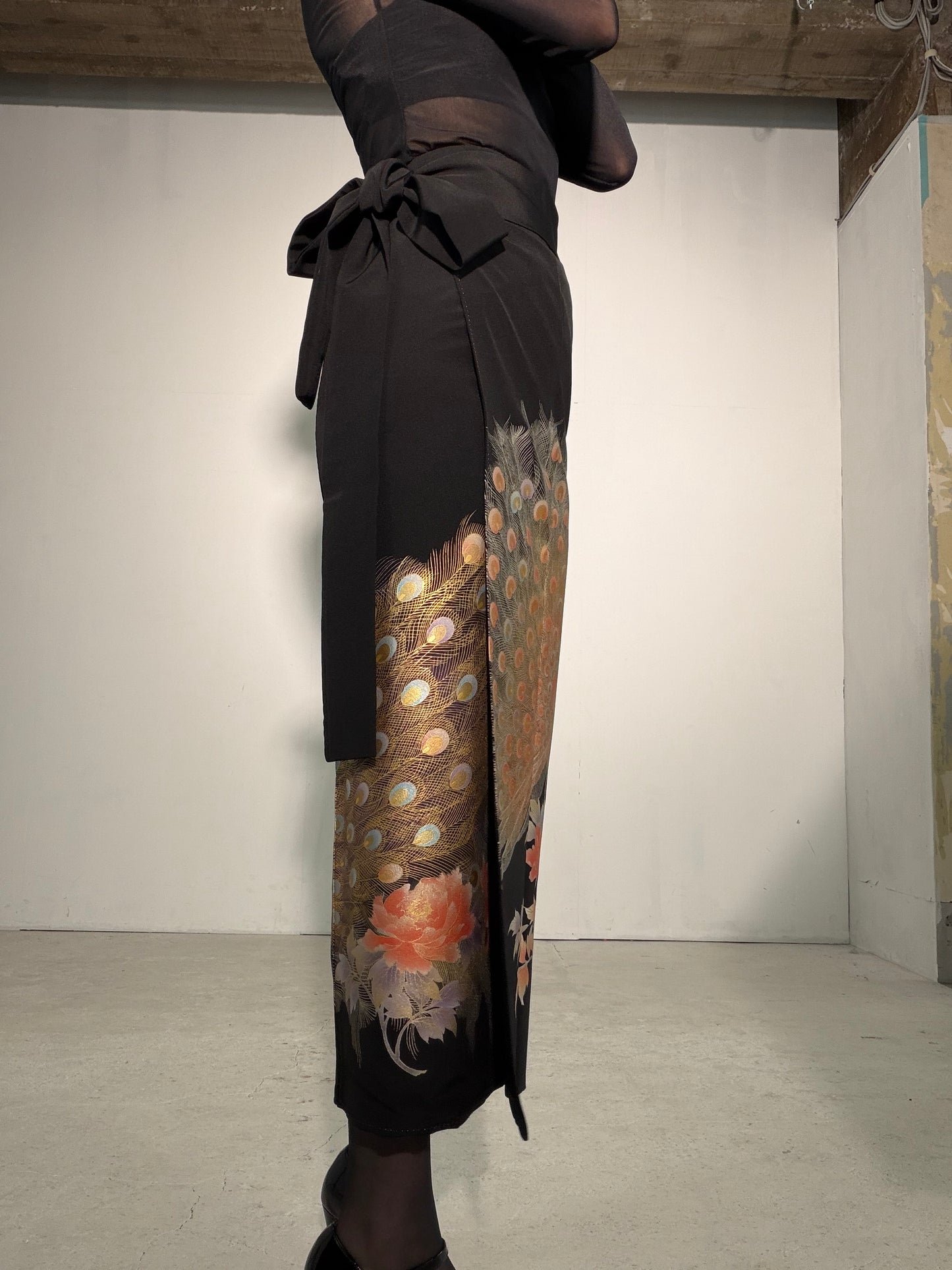 EDO-ZUMA SKIRT UPCYCLED FROM JAPANESE KIMONO "EDO061"