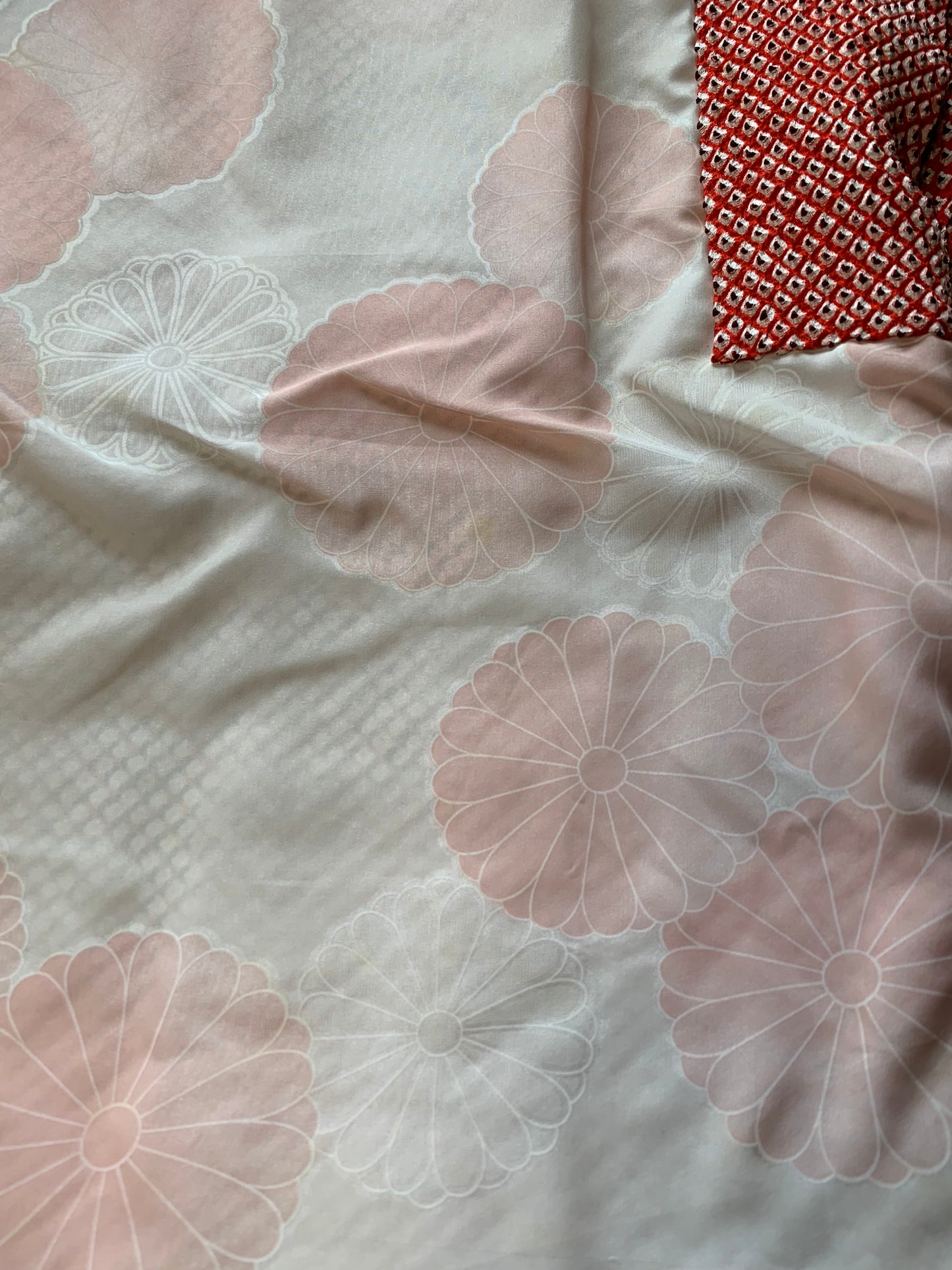 VINTAGE SHIBORI HAORI "matsu-pink, SIB101"*damage