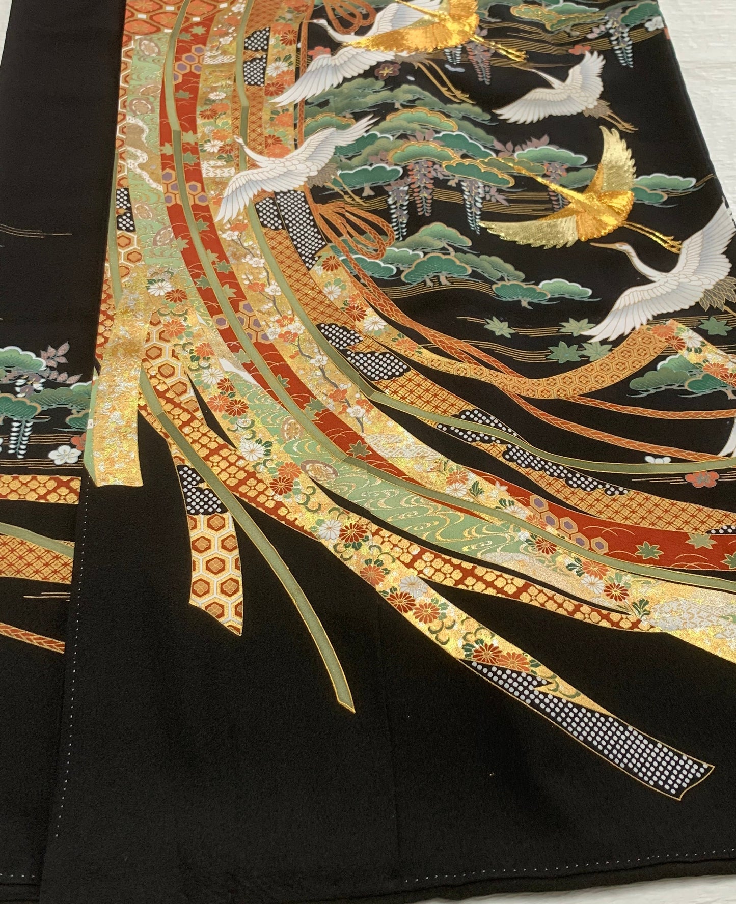 EDO-ZUMA SKIRT UPCYCLED FROM JAPANESE KIMONO "EDO026"