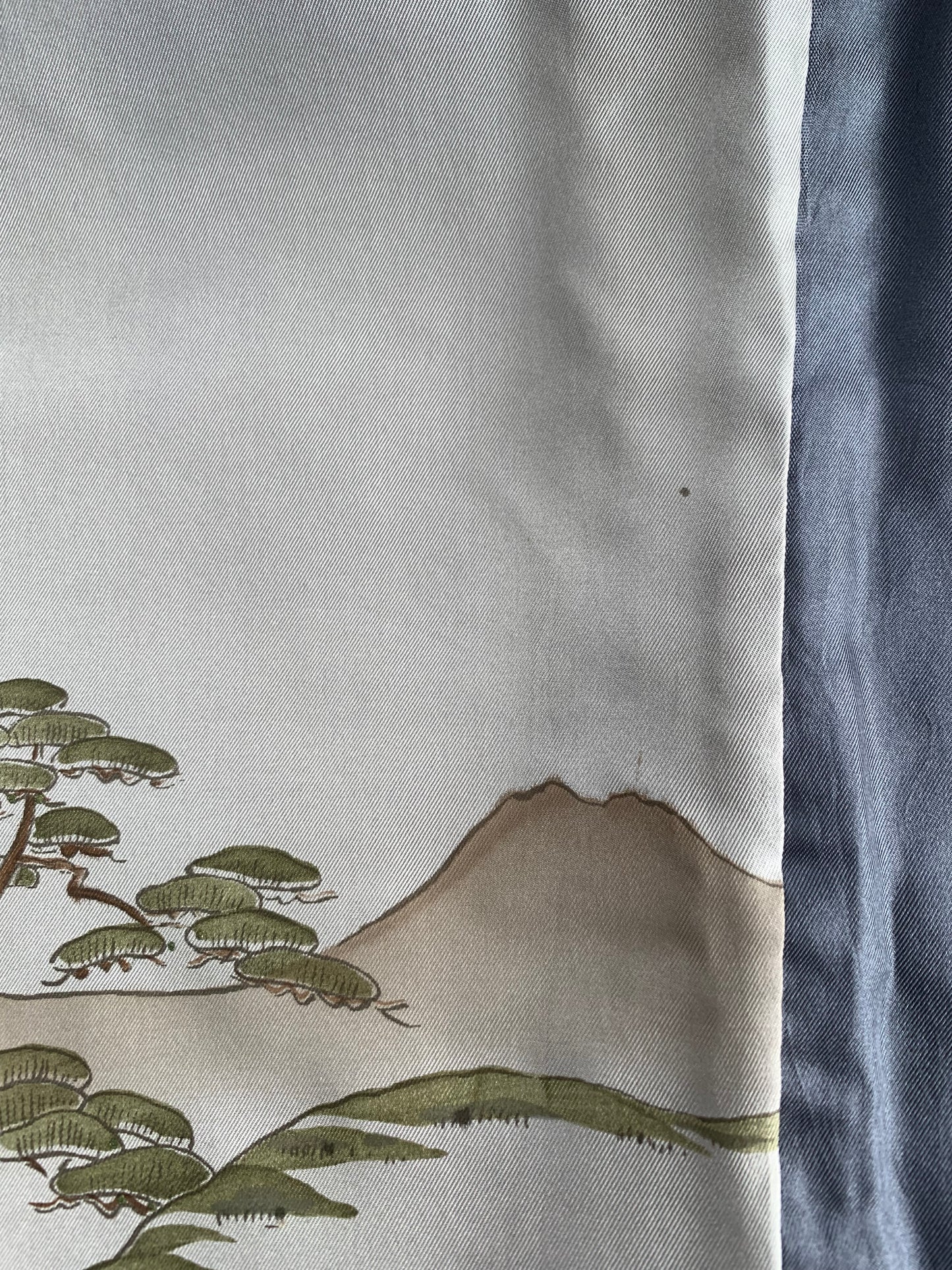 Oshima Tsumugi HAORI  and KIMONO elastic waist pants upcycled from Japanese kimono" ASB008"