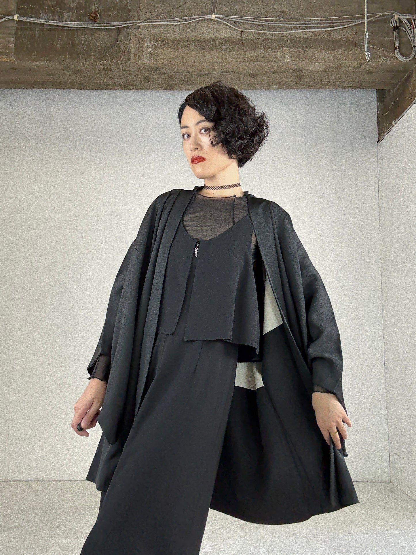 VINTAGE KUROMONTSUKI HAORI "Noh"