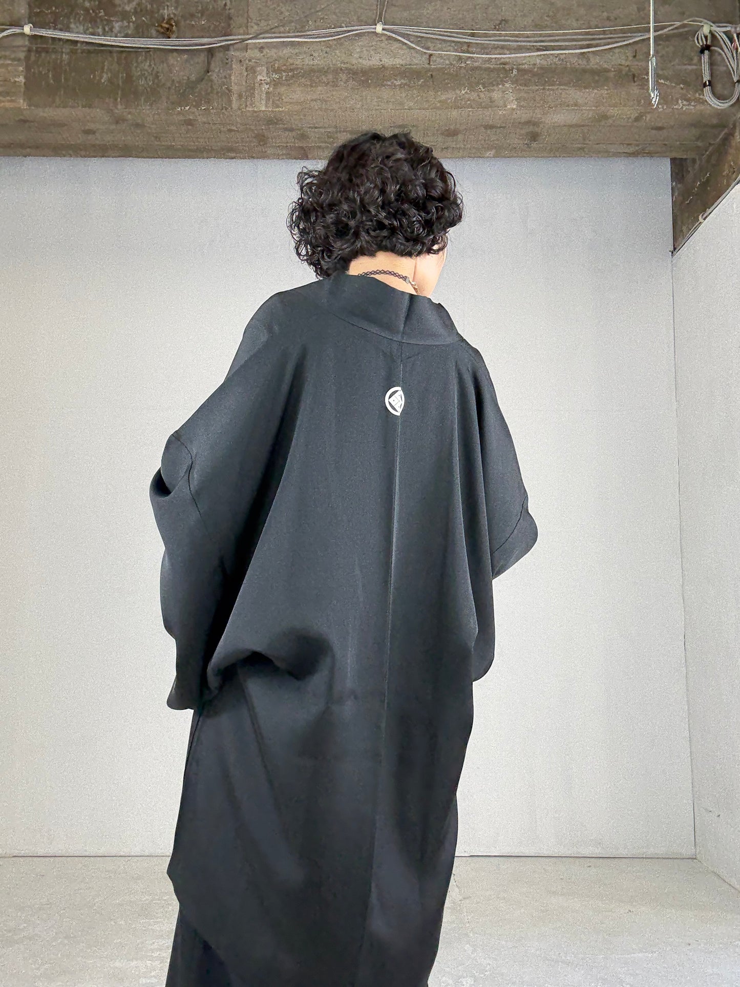 VINTAGE KUROMONTSUKI HAORI "Blue" *damage