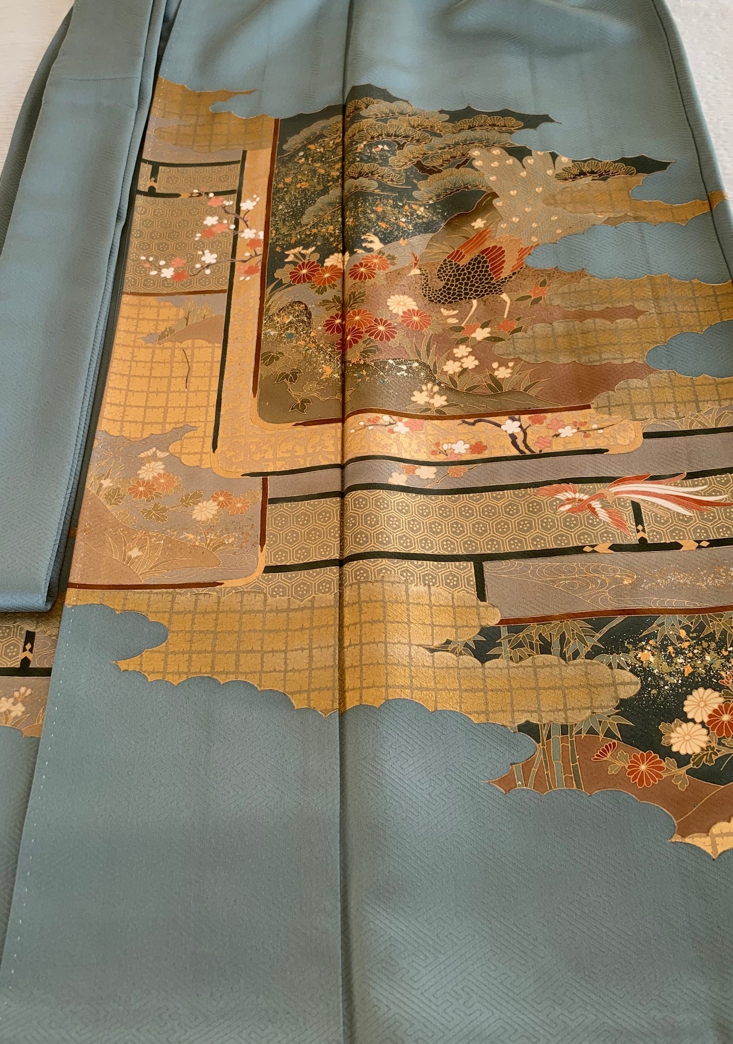 IROTOME SKIRT UPCYCLED FROM JAPANESE KIMONO "IRO112"
