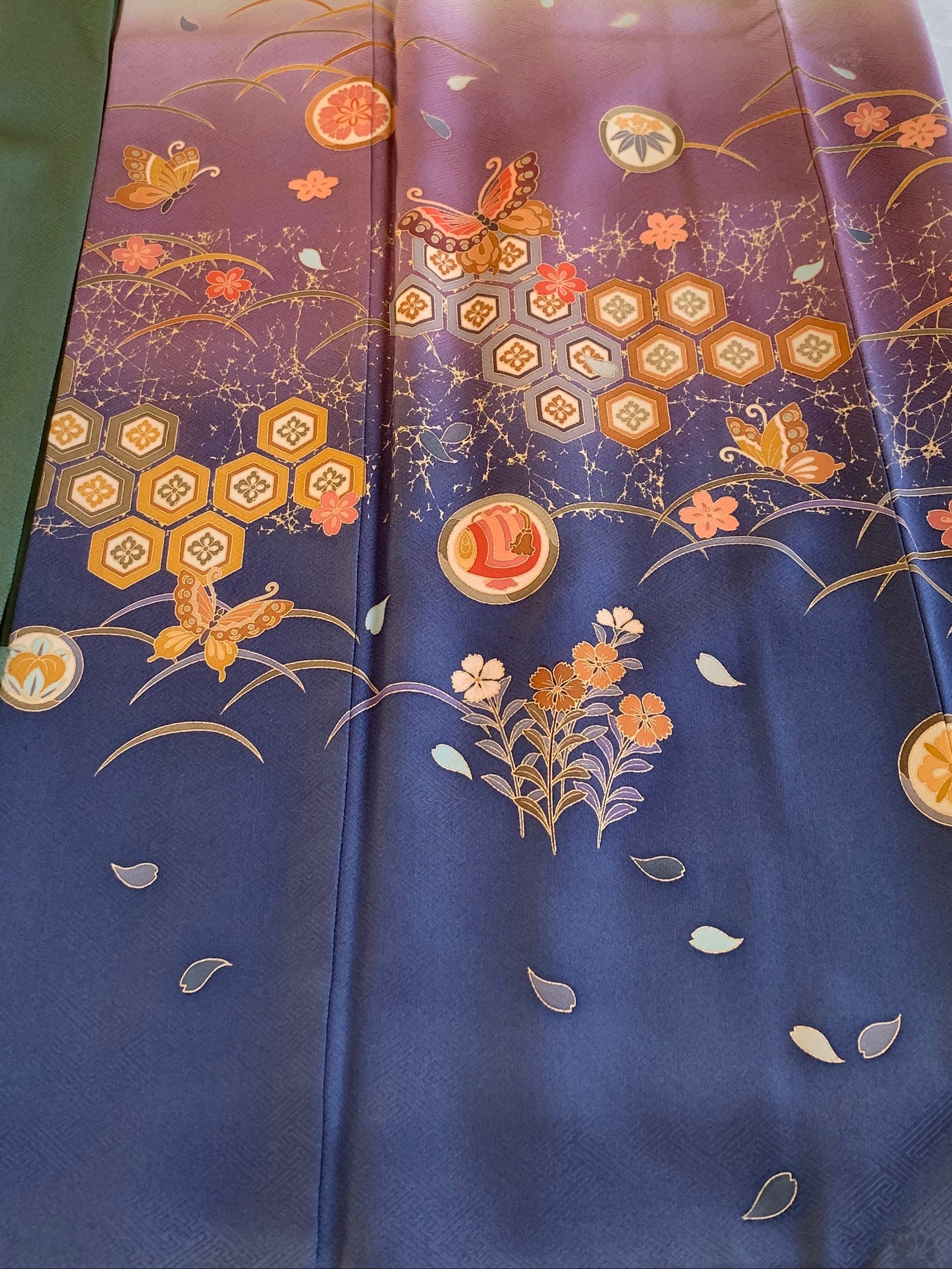 IROTOME SKIRT UPCYCLED FROM JAPANESE KIMONO "IRO113"