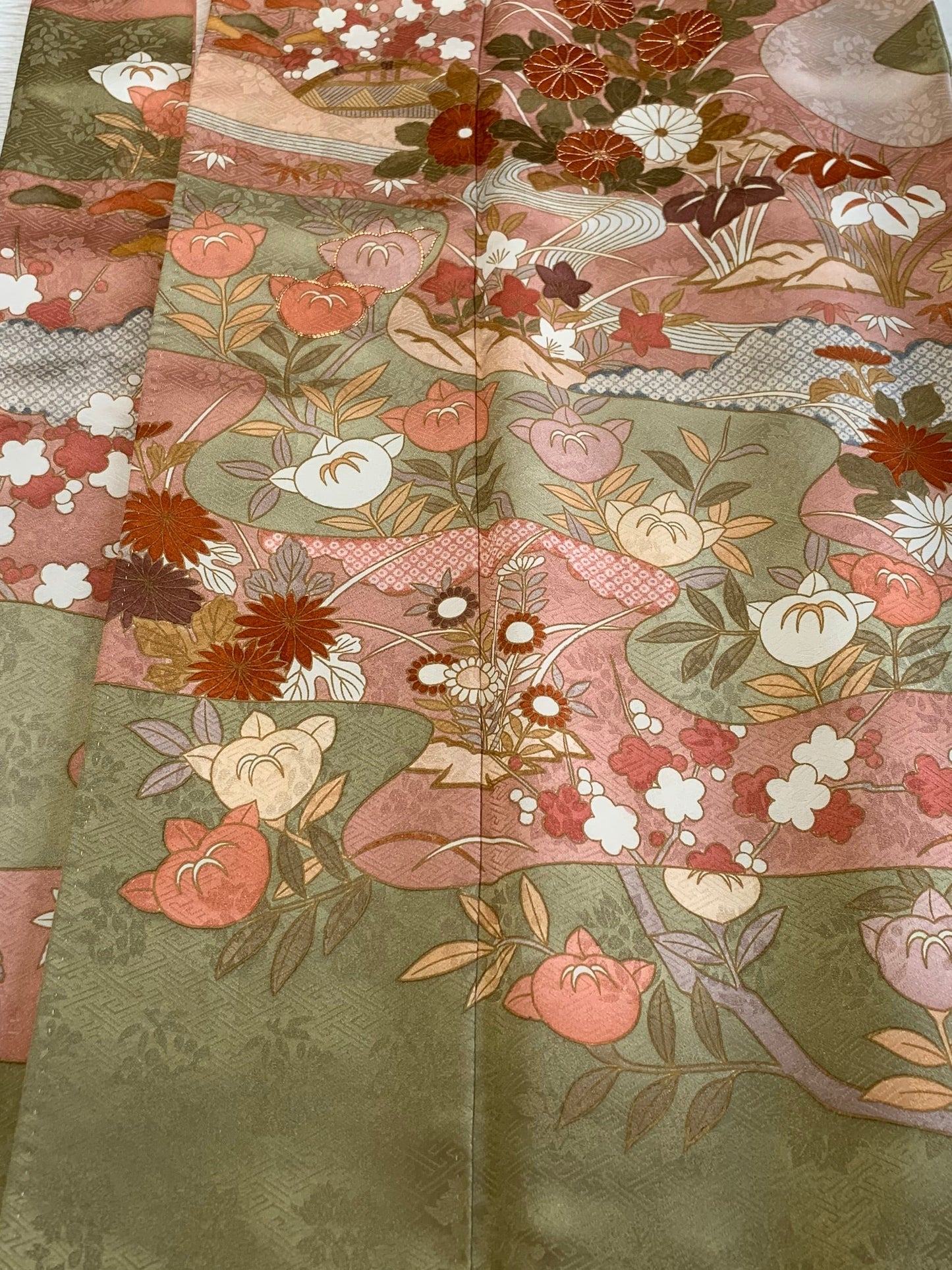 IROTOME SKIRT UPCYCLED FROM JAPANESE KIMONO "IRO114"