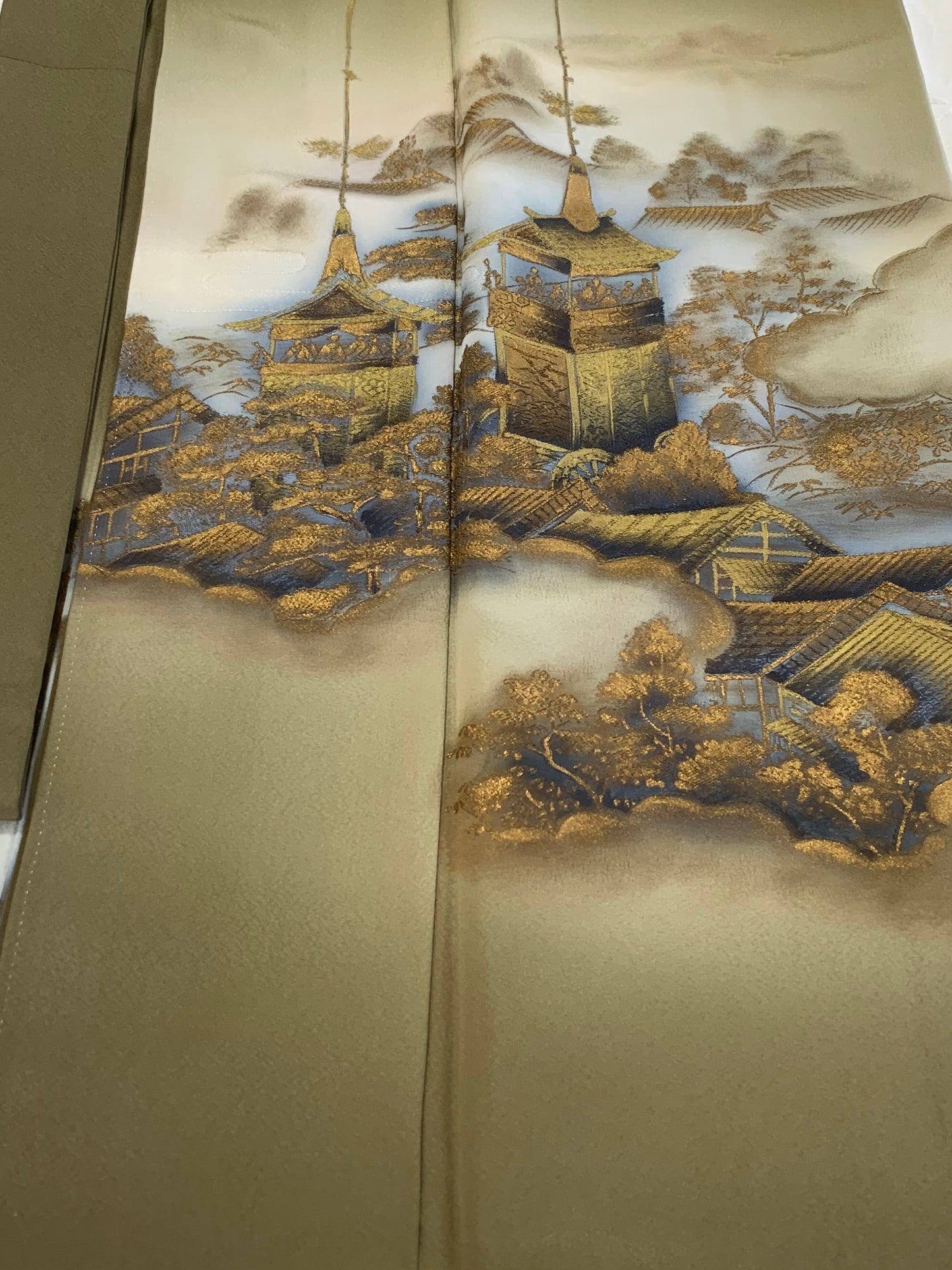 IROTOME SKIRT UPCYCLED FROM JAPANESE KIMONO "IRO117" *damage