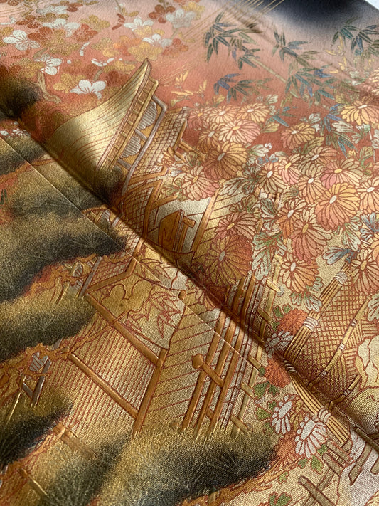 EDO-ZUMA SKIRT UPCYCLED FROM JAPANESE KIMONO "EDO028"