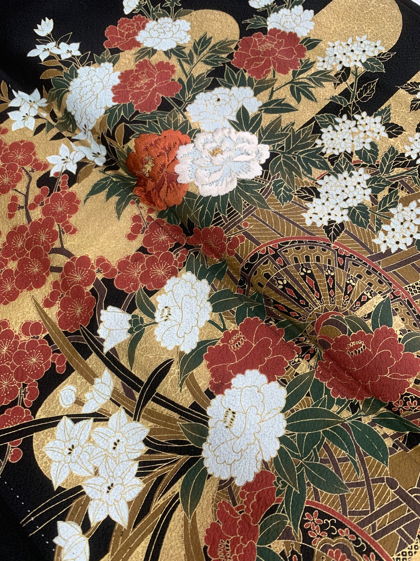 EDO-ZUMA SKIRT UPCYCLED FROM JAPANESE KIMONO "EDO032"
