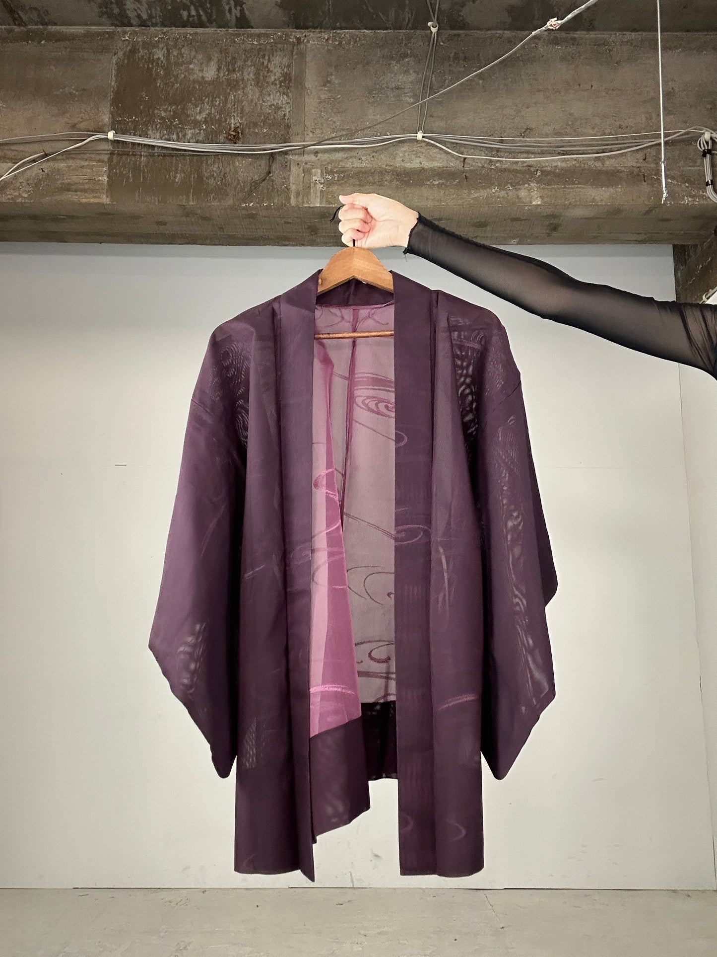 VINTAGE HAORI SHEER “murasaki"