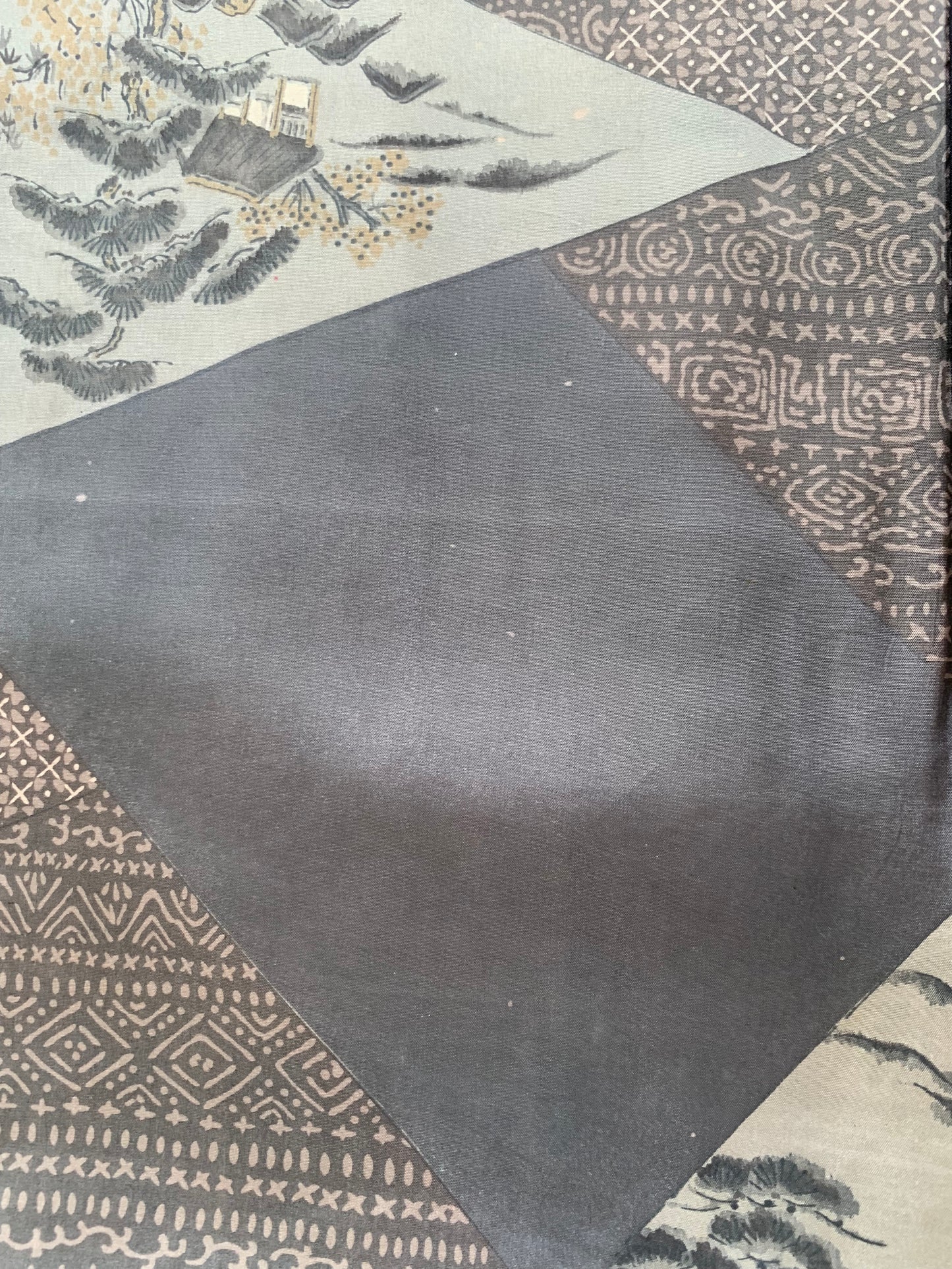 VINTAGE KUROMONTSUKI HAORI "Sougara, KUR106" *damage