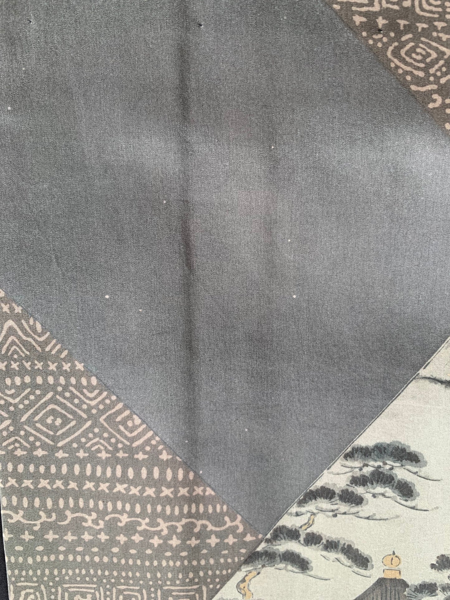 VINTAGE KUROMONTSUKI HAORI "Sougara, KUR106" *damage