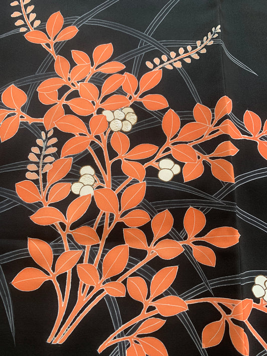 VINTAGE BLACK HAORI  "BLK166"