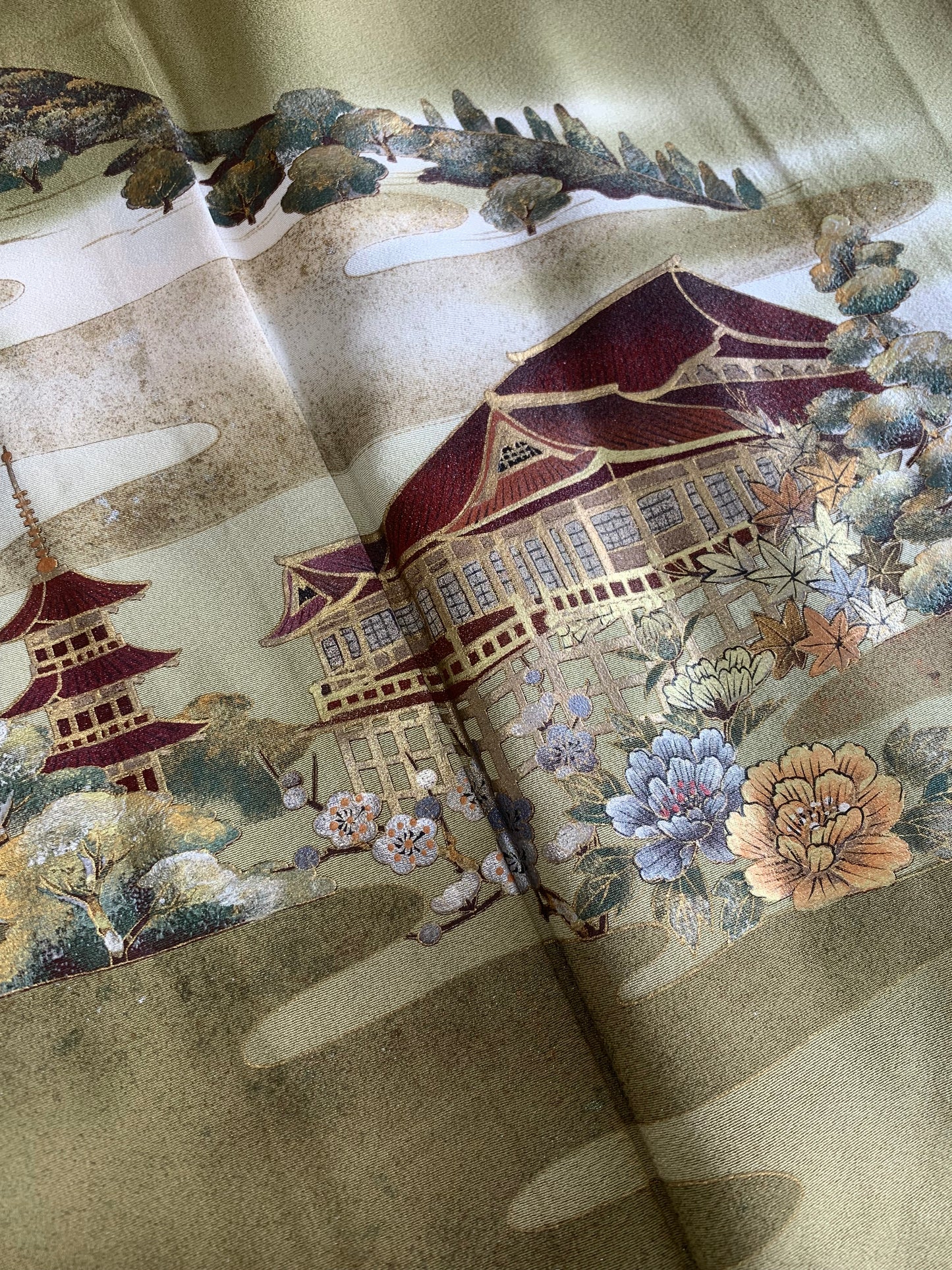 IROTOME SKIRT UPCYCLED FROM JAPANESE KIMONO "IRO122"