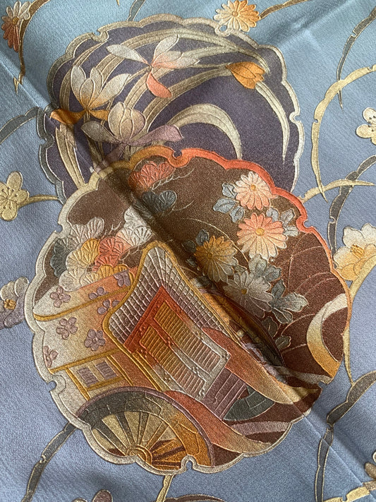 IROTOME SKIRT UPCYCLED FROM JAPANESE KIMONO "IRO126"