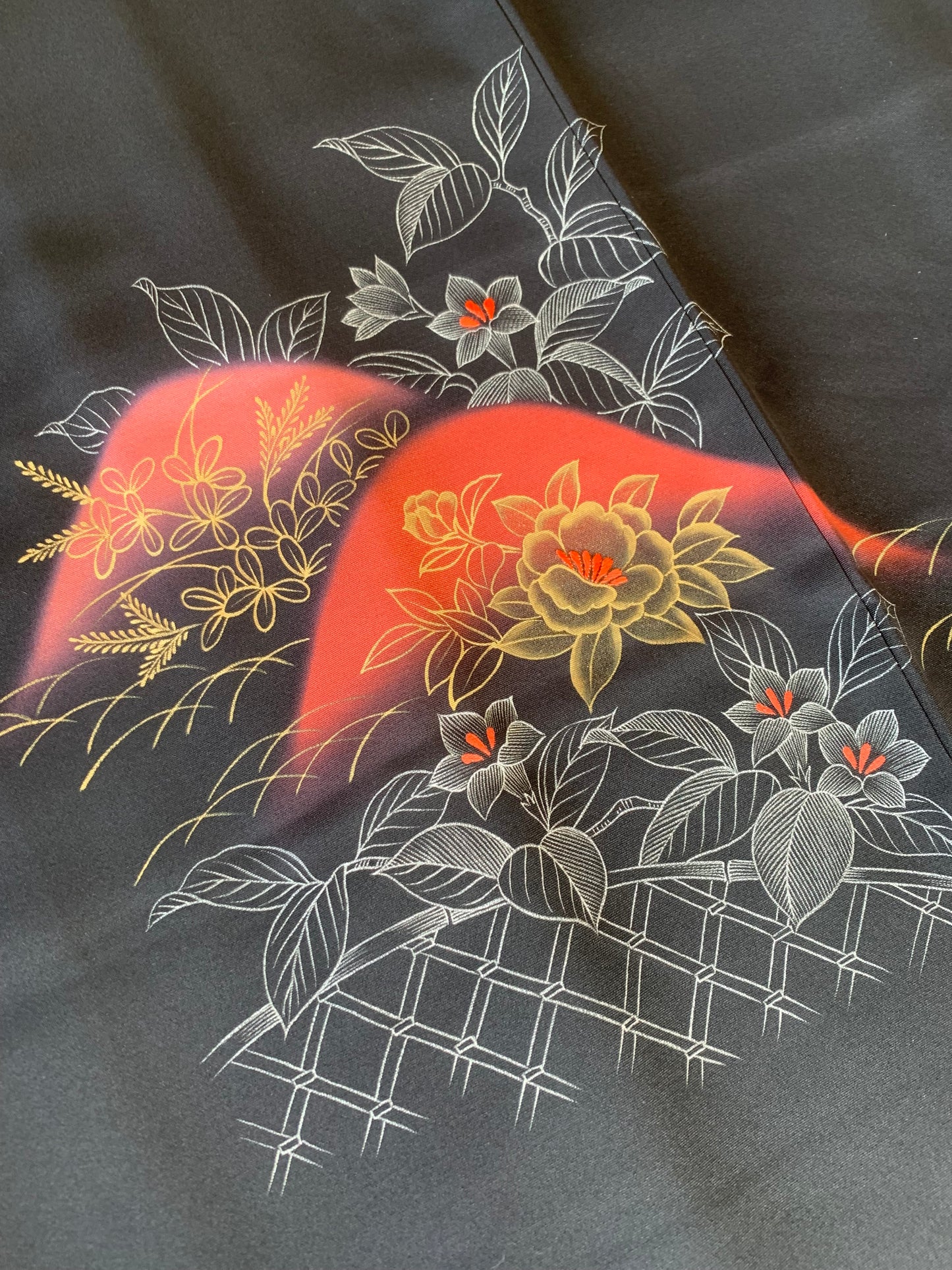 VINTAGE BLACK HAORI  "BLK175"