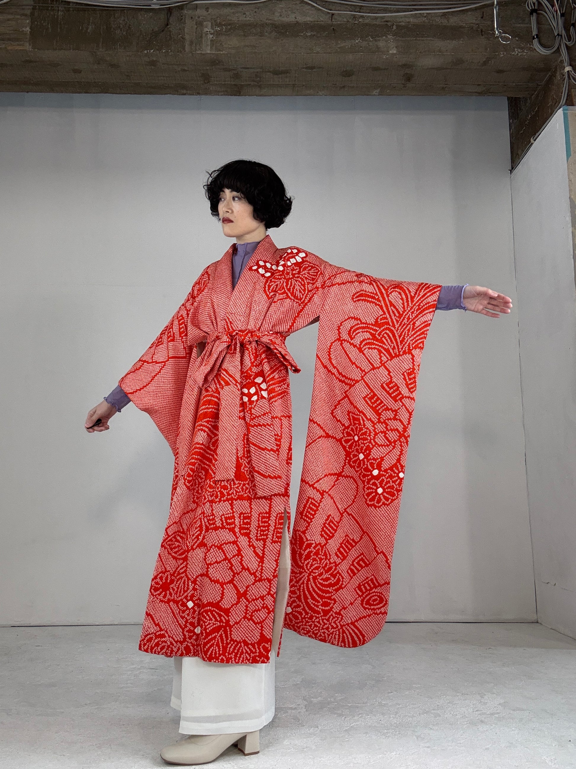 Furisode Kimono dress gown and string belt upcycled from Japanese kimo MACHIKO KIMONO Japanese Kimonos, Vintage & Upcycled Furisode Kimono dress gown and string belt upcycled from Japanese kimo MACHIKO KIMONO Japanese Kimonos, Vintage & Upcycled