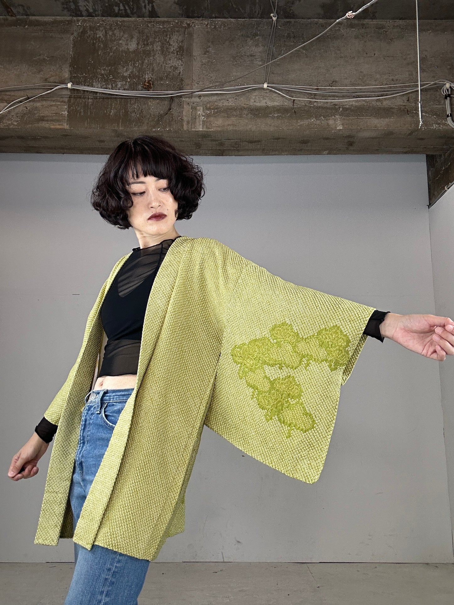 VINTAGE SHIBORI HAORI "matsu"