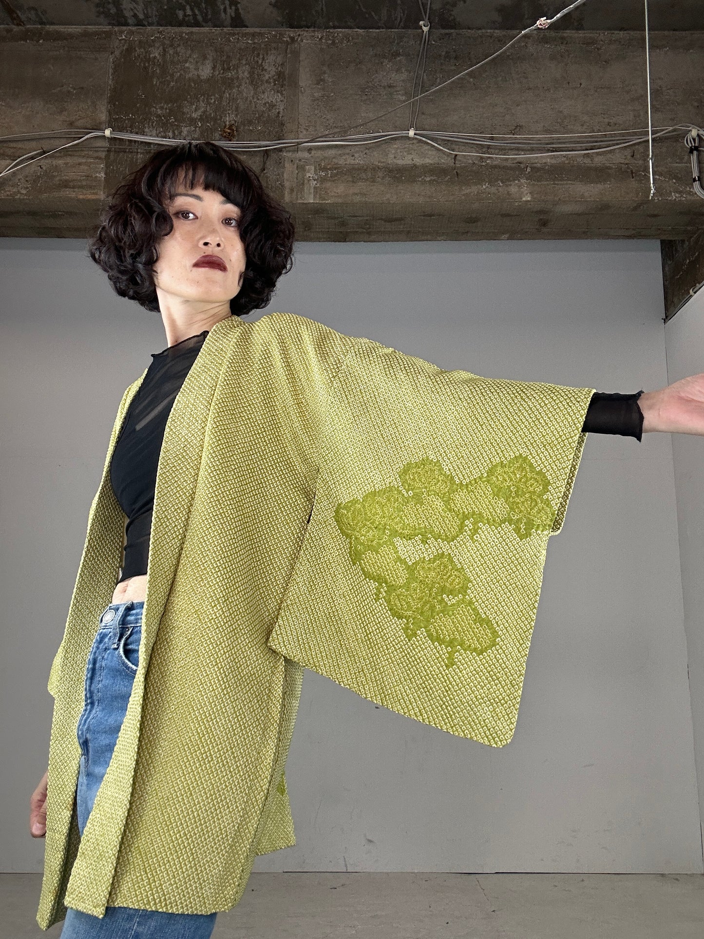 VINTAGE SHIBORI HAORI "matsu"