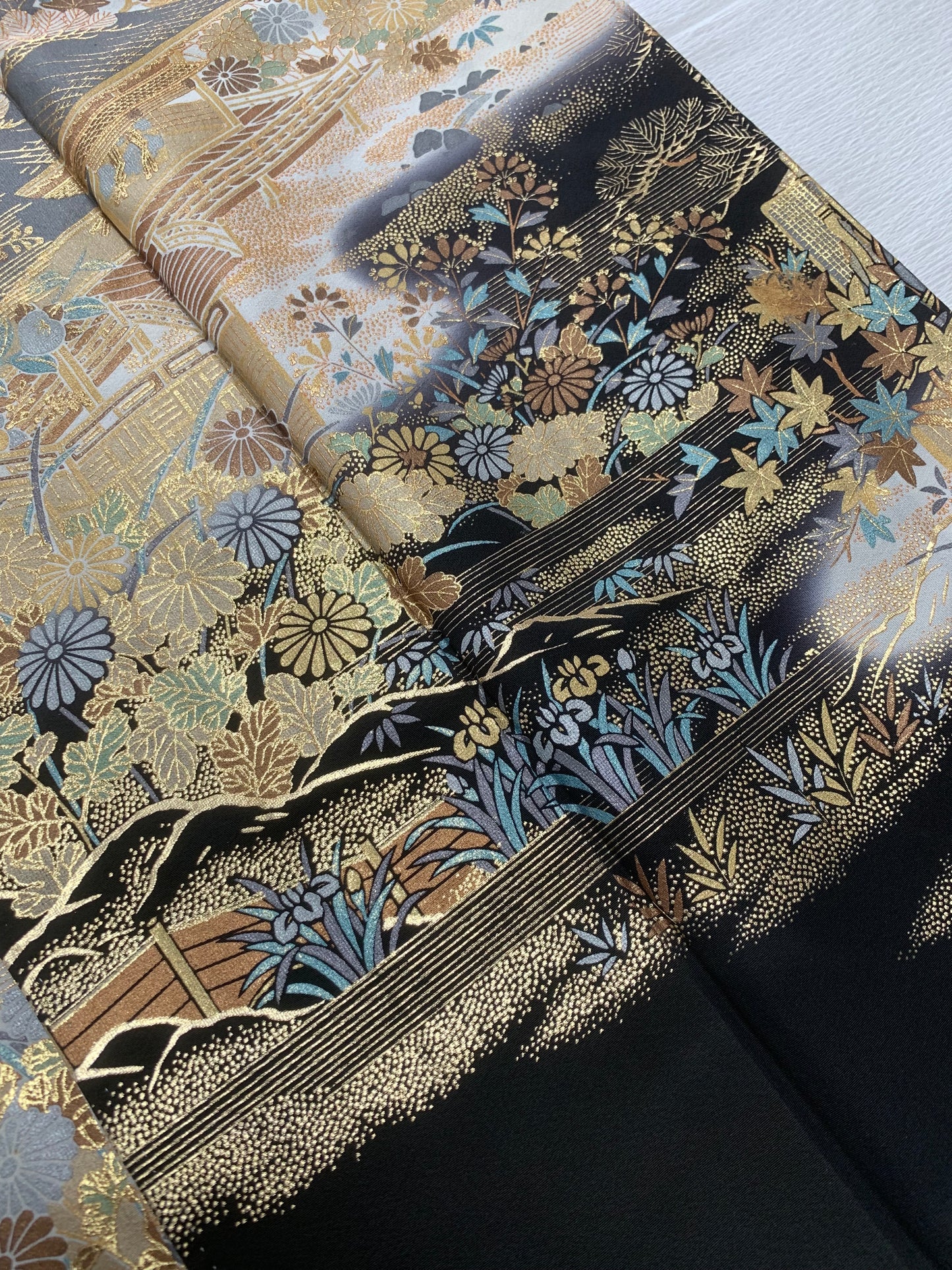 EDO-ZUMA SKIRT UPCYCLED FROM JAPANESE KIMONO "EDO038"