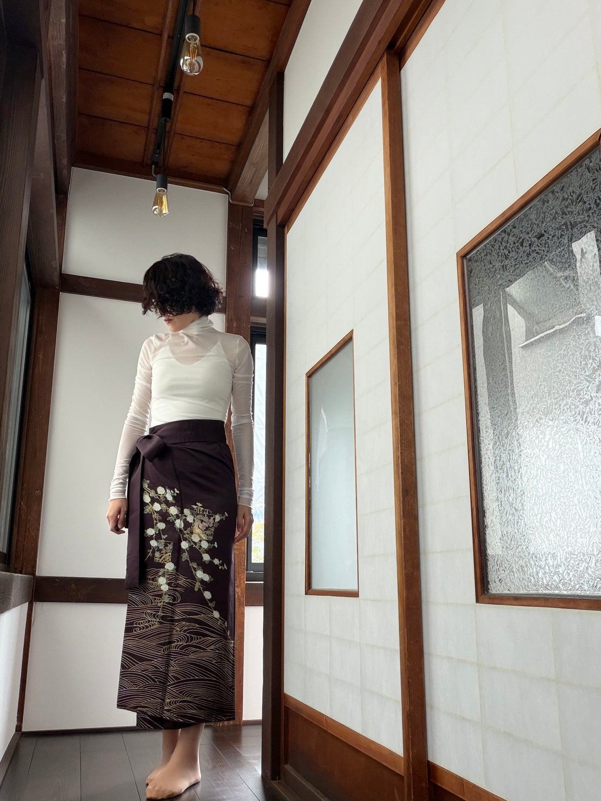 IROTOME SKIRT UPCYCLED FROM JAPANESE KIMONO "IRO141"