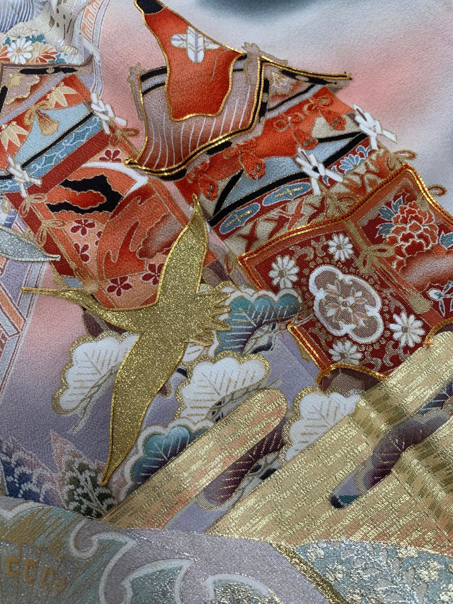 EDO-ZUMA SKIRT UPCYCLED FROM JAPANESE KIMONO "EDO042"