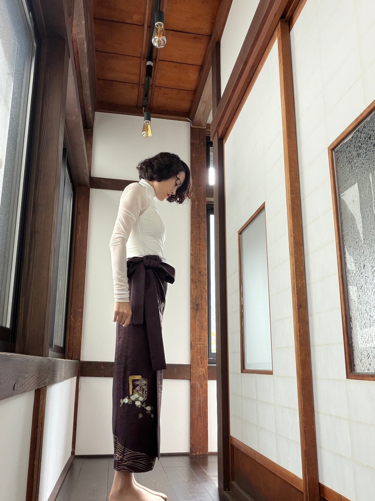 IROTOME SKIRT UPCYCLED FROM JAPANESE KIMONO "IRO141"