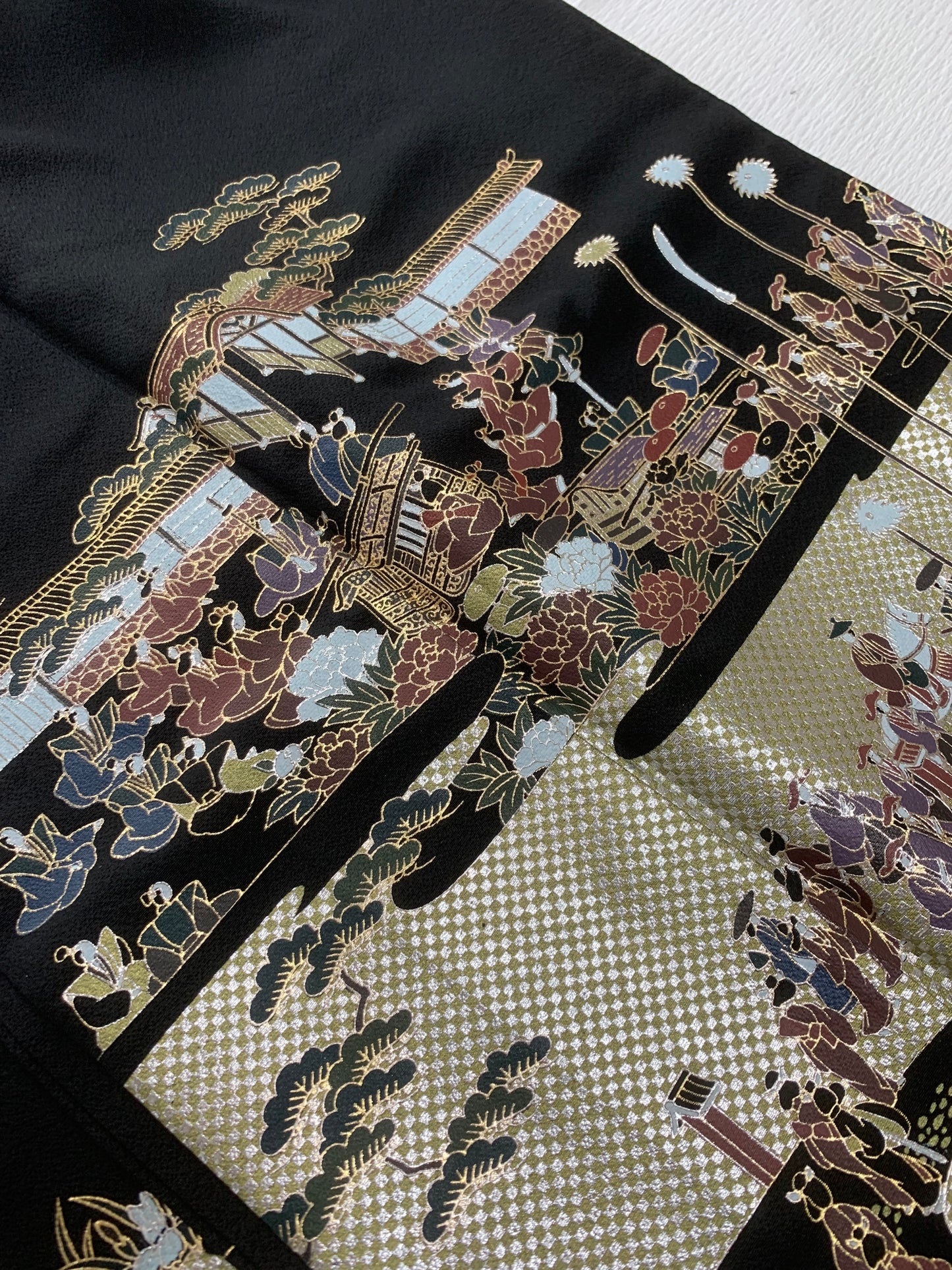EDO-ZUMA SKIRT UPCYCLED FROM JAPANESE KIMONO "EDO047"