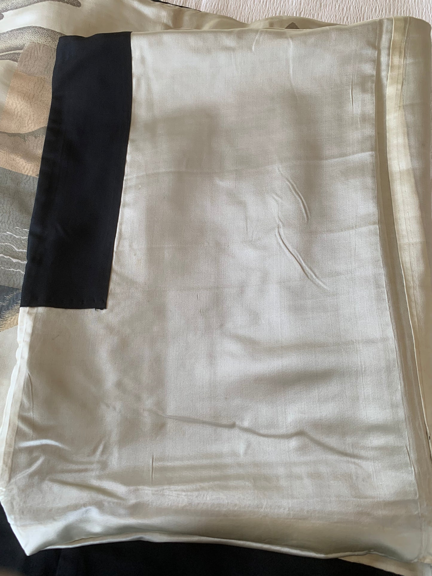 VINTAGE KUROMONTSUKI HAORI "fune, KUR115" *high-damage *hari-mon