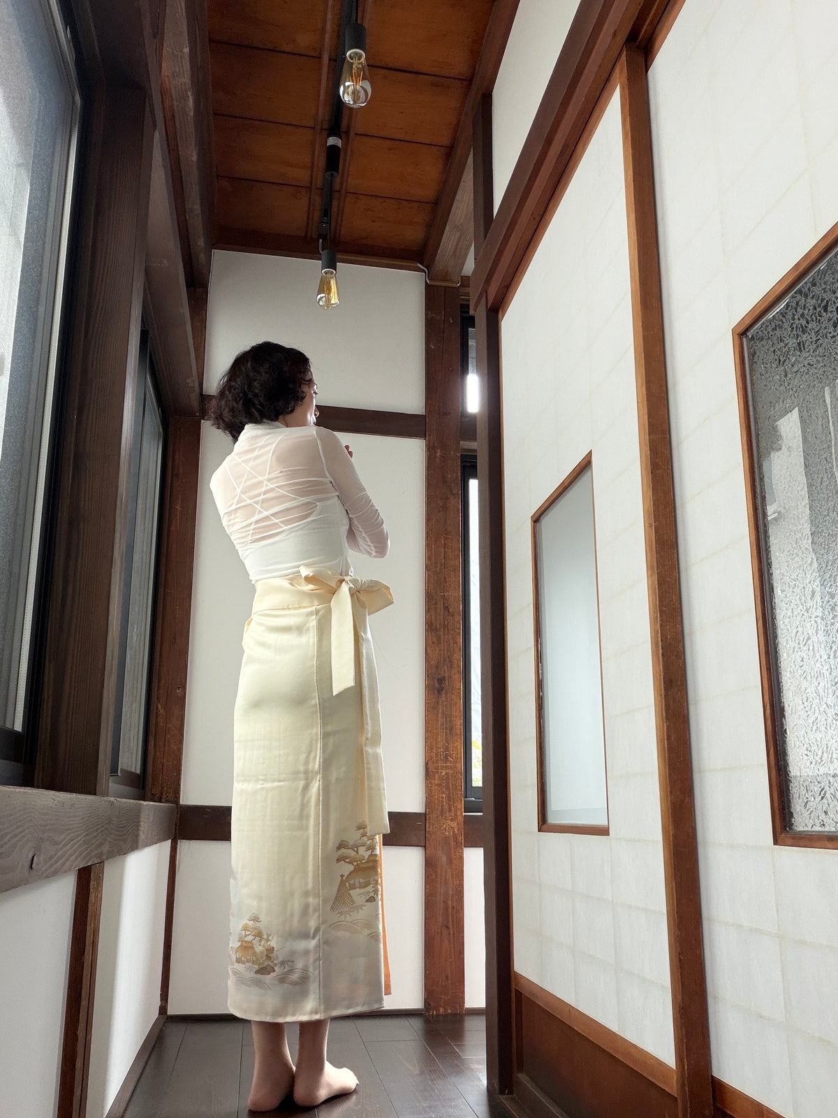 IROTOME SKIRT UPCYCLED FROM JAPANESE KIMONO "IRO143"