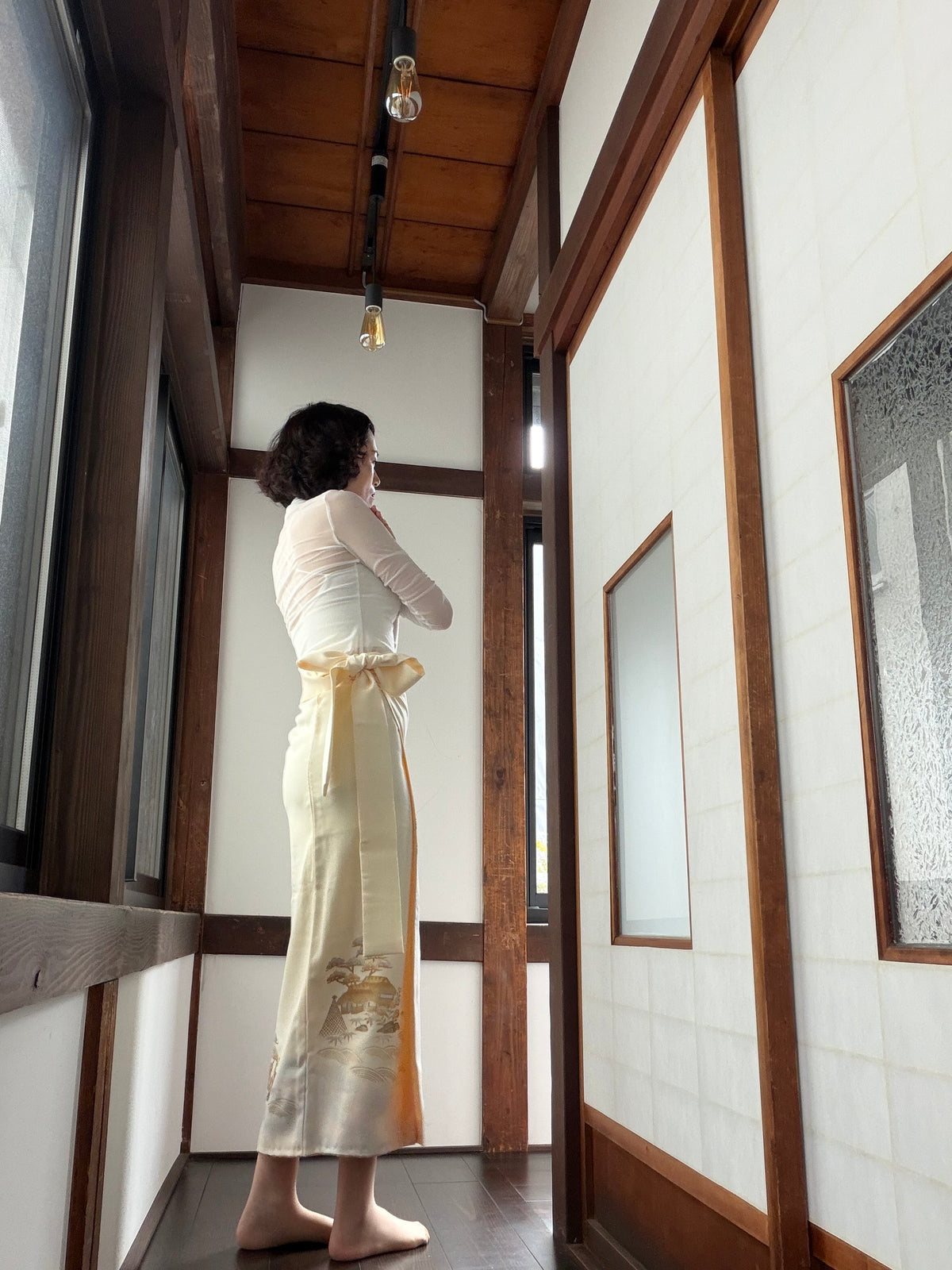 IROTOME SKIRT UPCYCLED FROM JAPANESE KIMONO "IRO143"