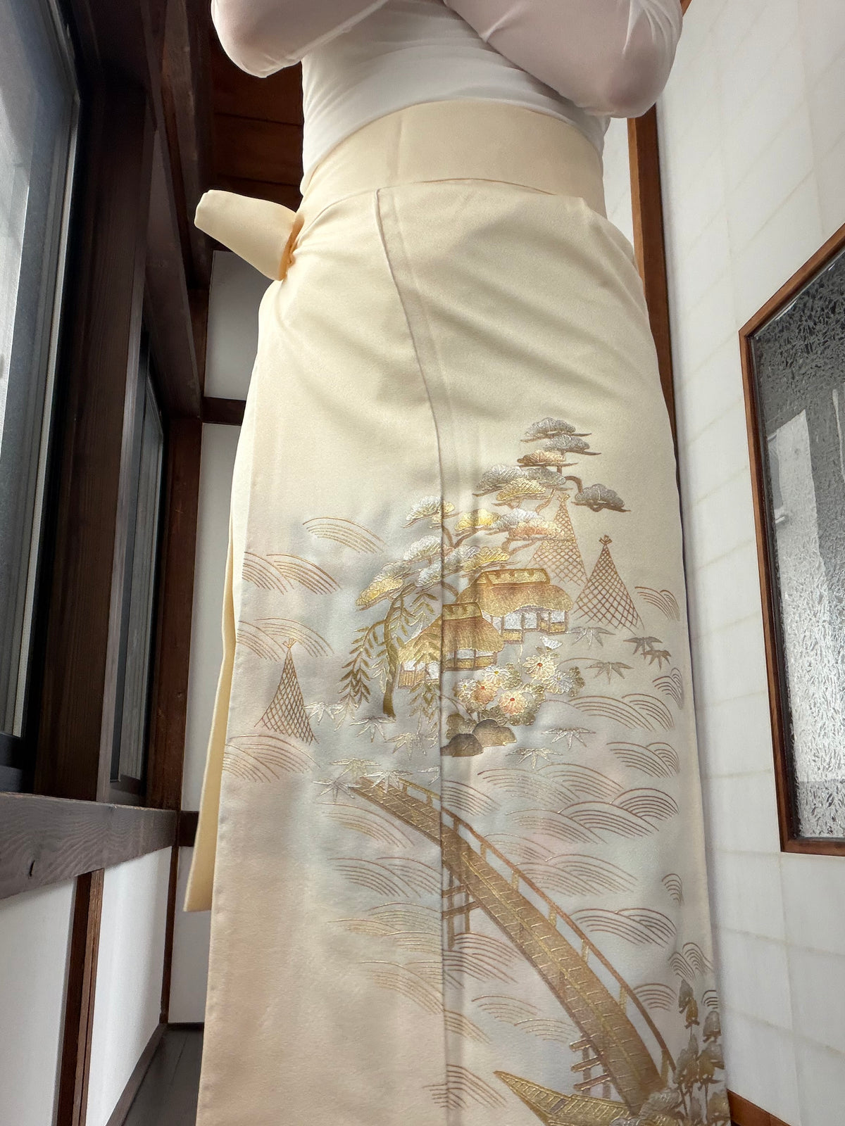 IROTOME SKIRT UPCYCLED FROM JAPANESE KIMONO "IRO143"