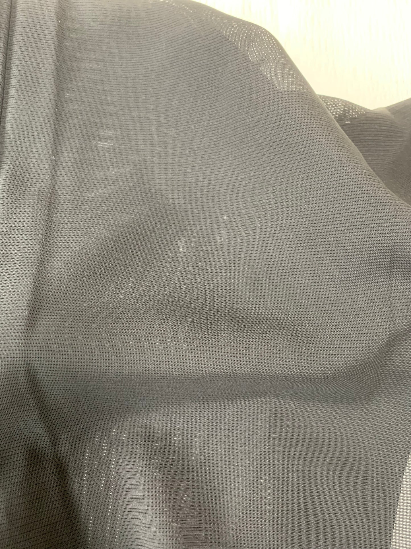 VINTAGE BLACK HAORI SHEER “ro, haba, tsutakamon, SHH043" *damage