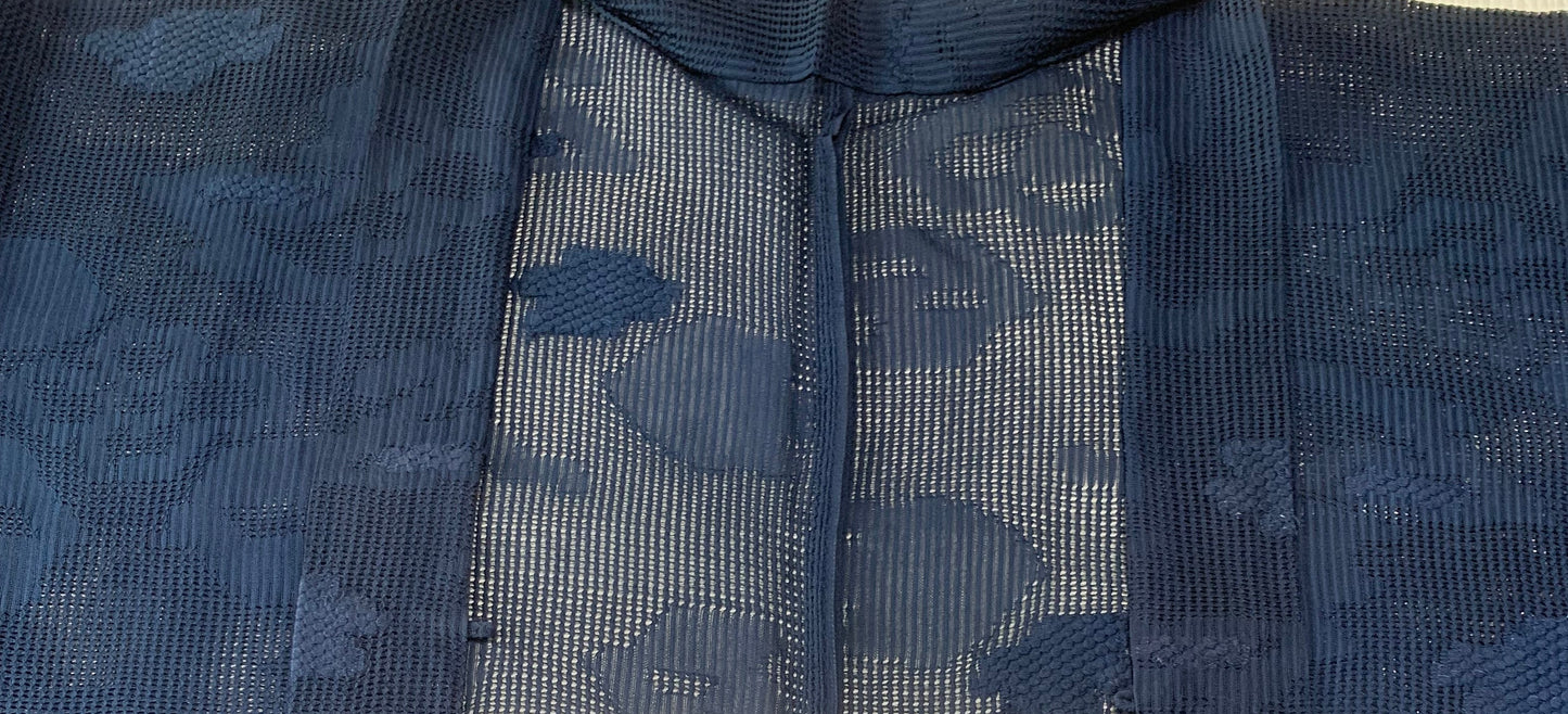 VINTAGE KAWAII HAORI SHEER "ara-sha, blue, SHH044"