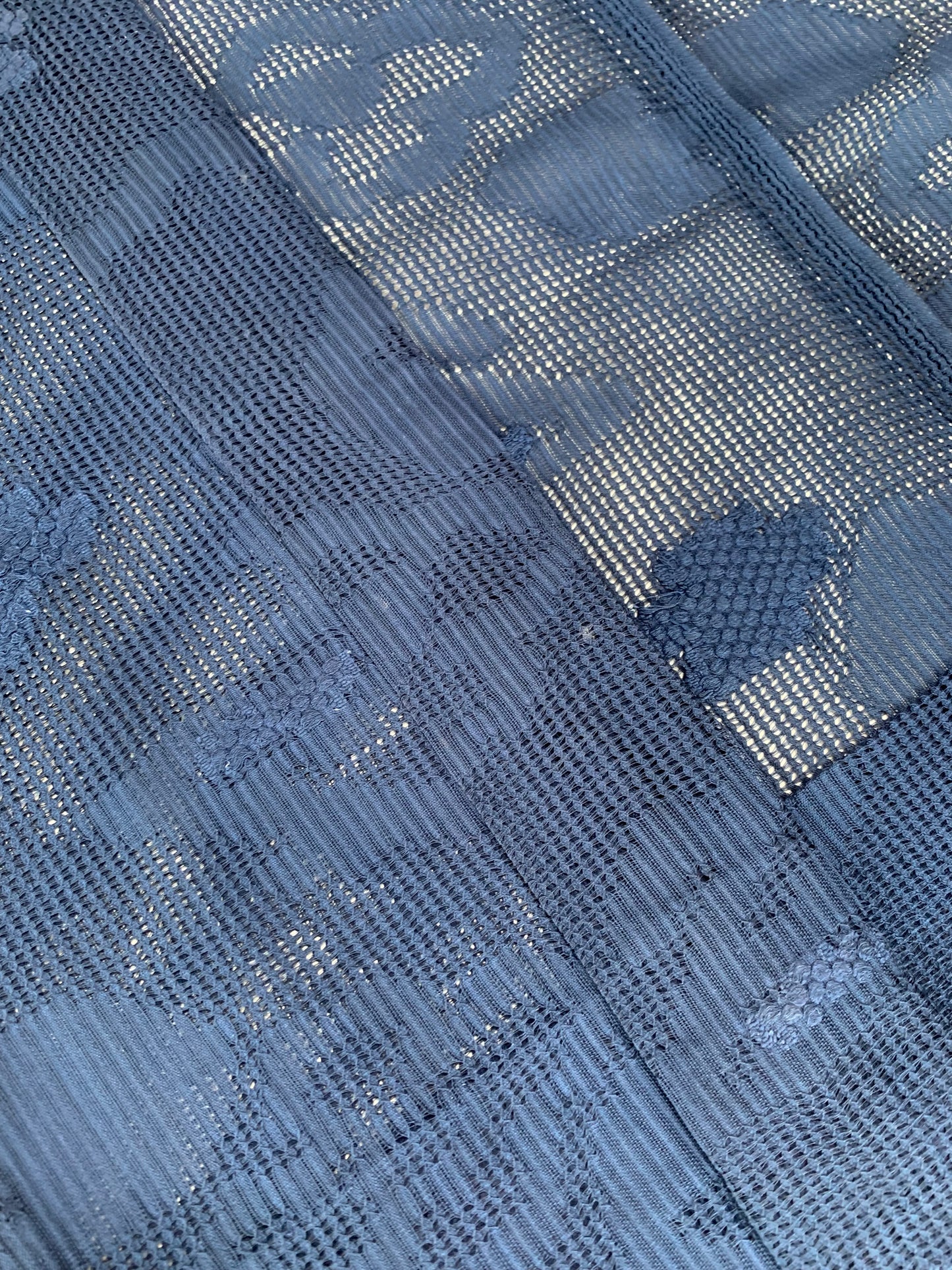 VINTAGE KAWAII HAORI SHEER "ara-sha, blue, SHH044"