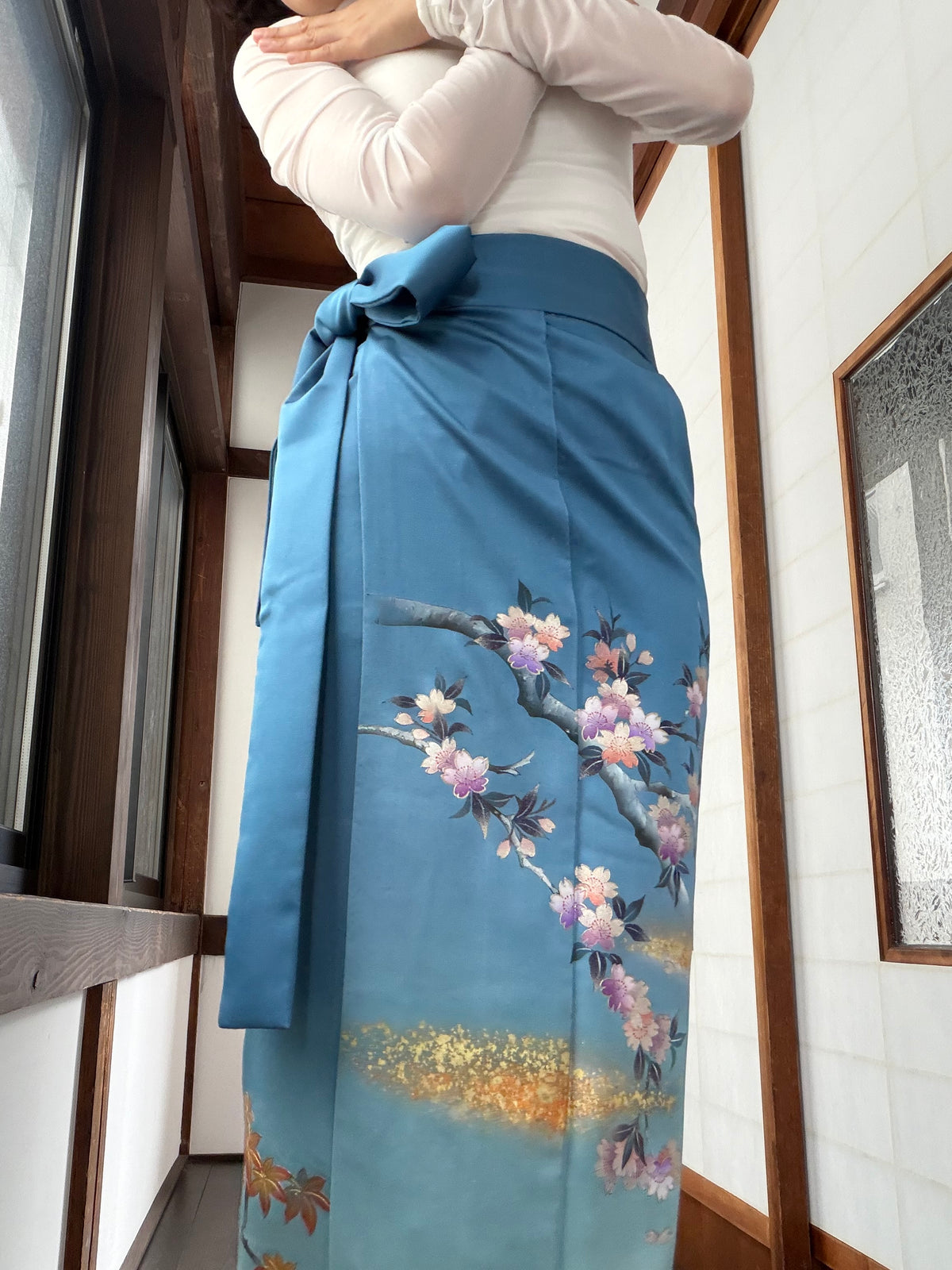 IROTOME SKIRT UPCYCLED FROM JAPANESE KIMONO "IRO144"