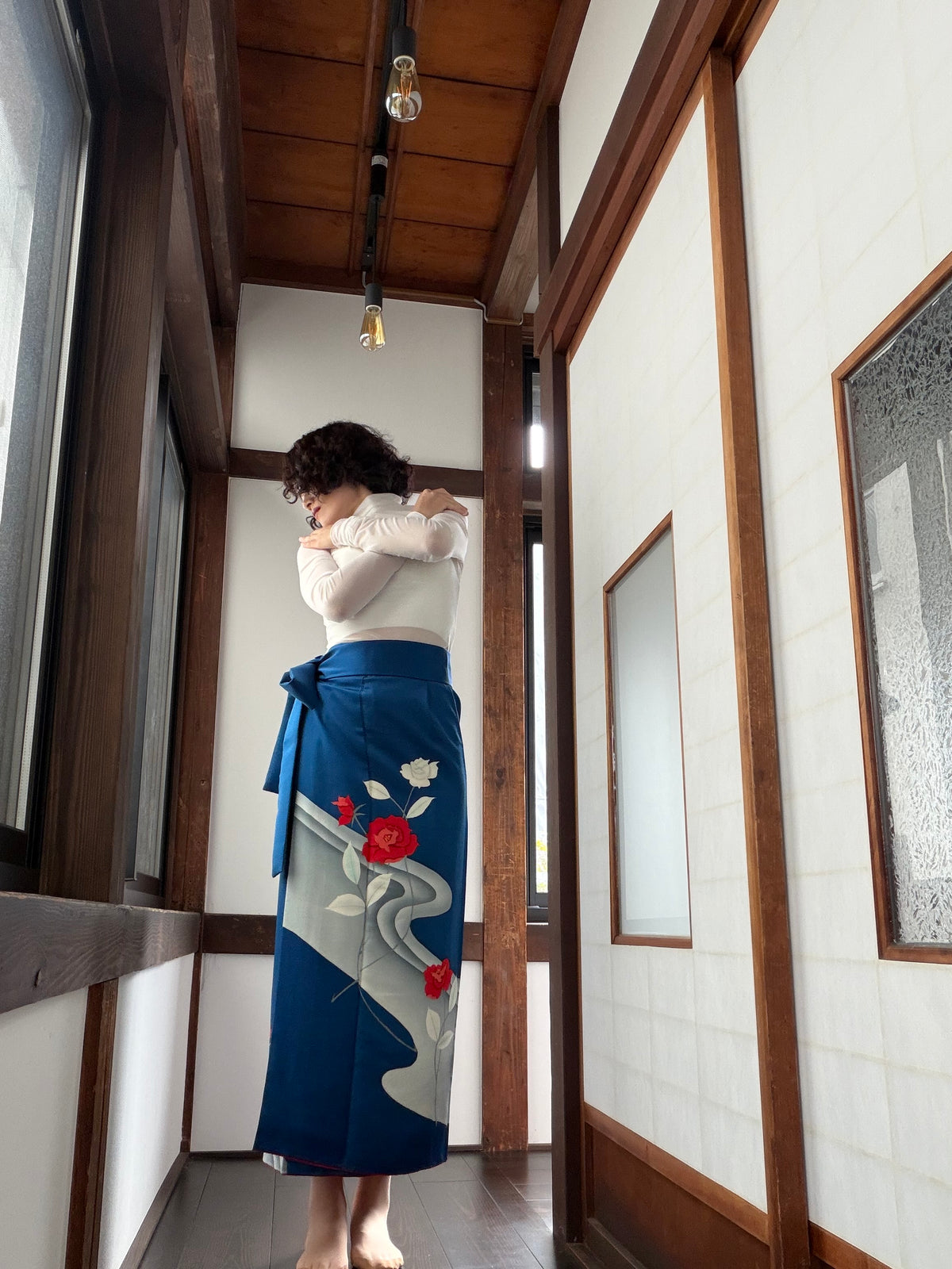 IROTOME SKIRT UPCYCLED FROM JAPANESE KIMONO "IRO146"