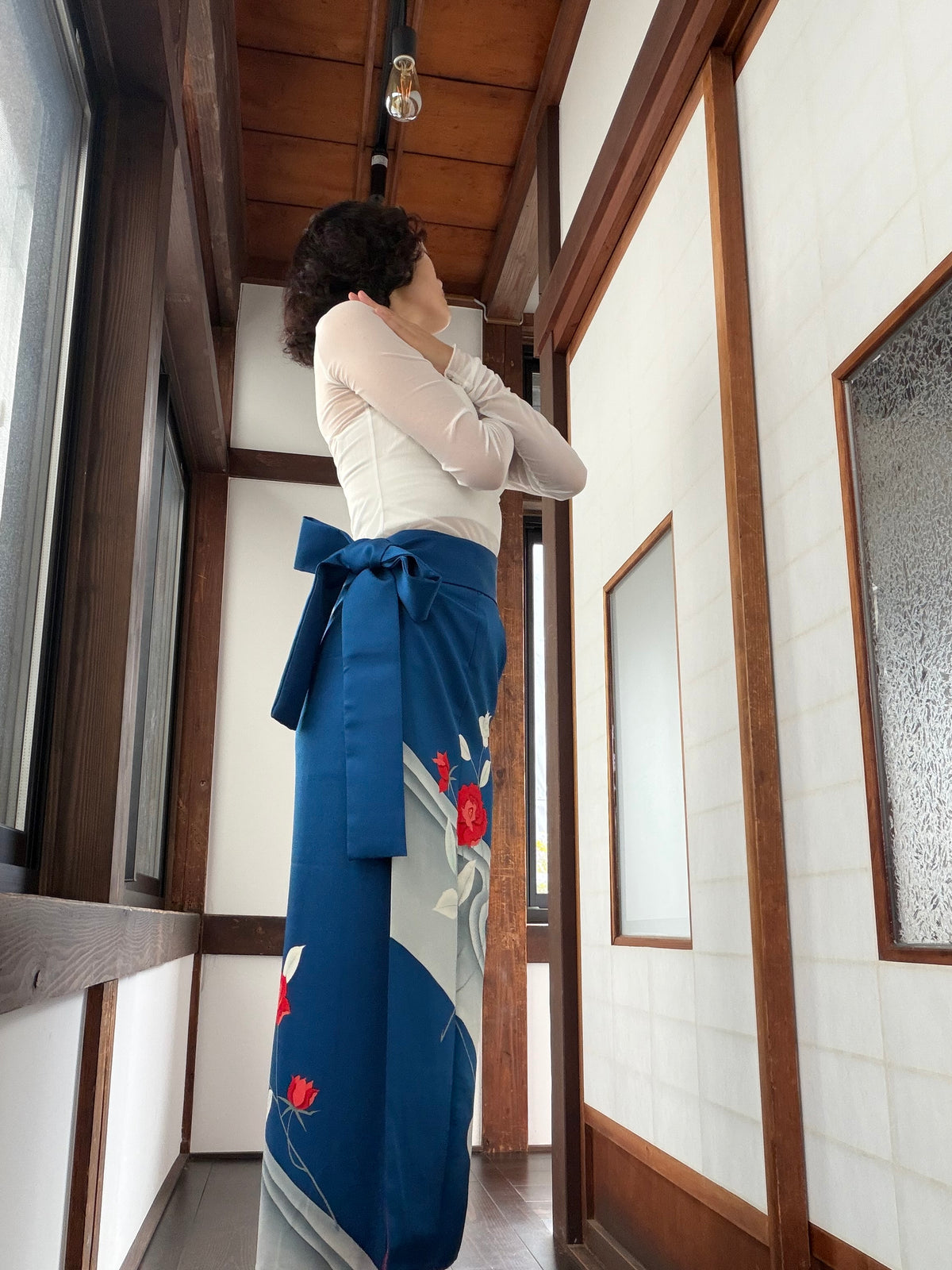 IROTOME SKIRT UPCYCLED FROM JAPANESE KIMONO "IRO146"