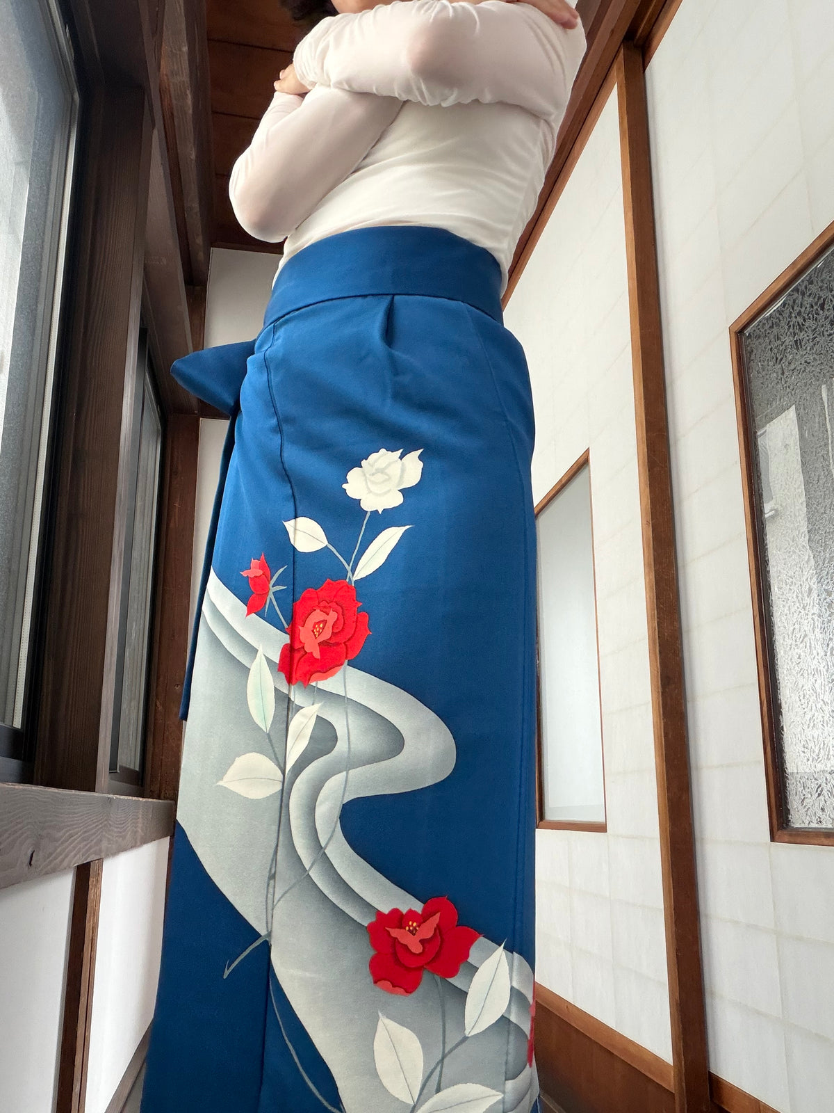 IROTOME SKIRT UPCYCLED FROM JAPANESE KIMONO "IRO146"