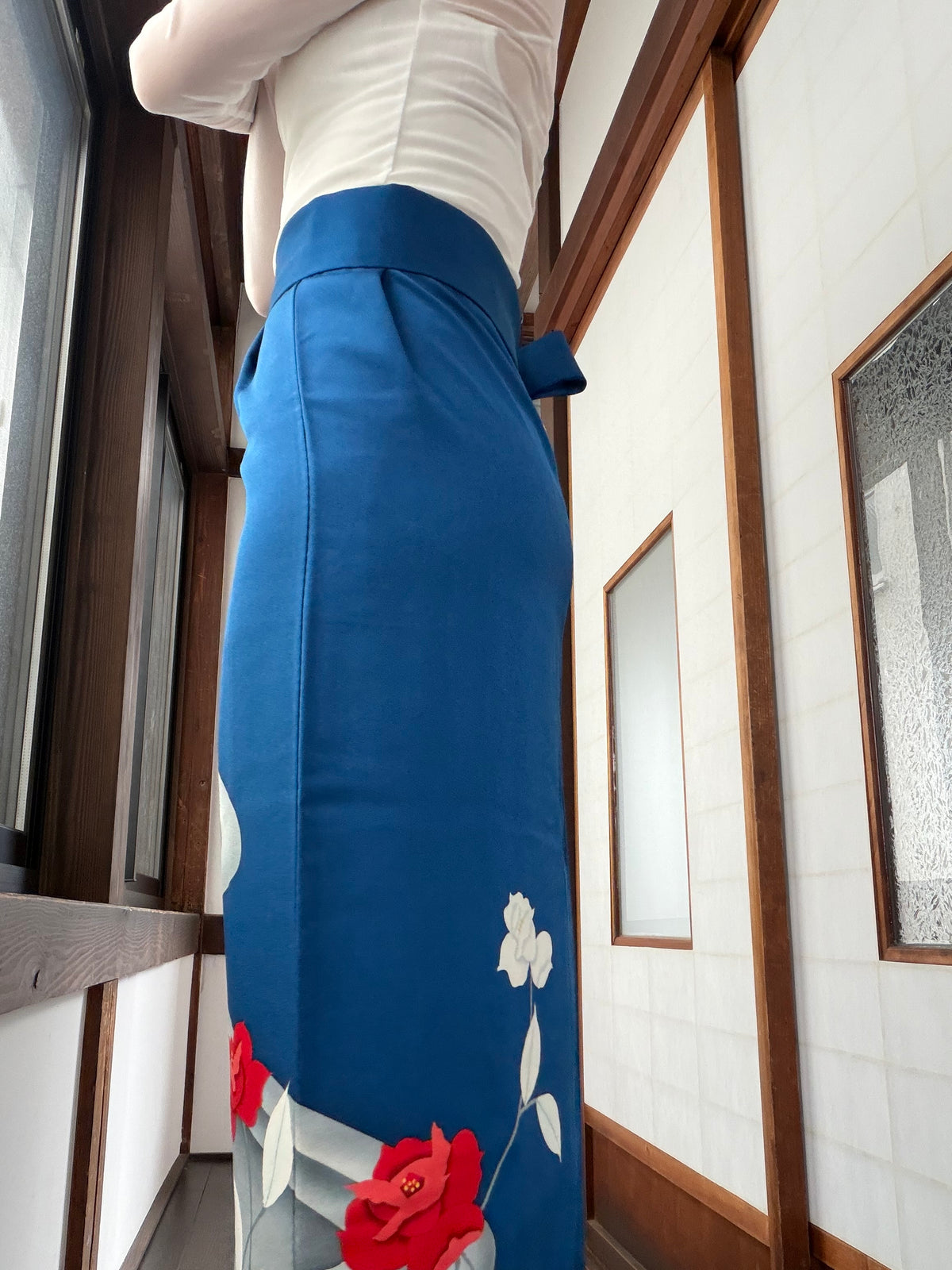 IROTOME SKIRT UPCYCLED FROM JAPANESE KIMONO "IRO146"