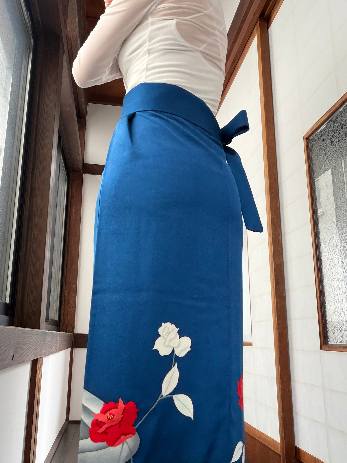IROTOME SKIRT UPCYCLED FROM JAPANESE KIMONO "IRO146"