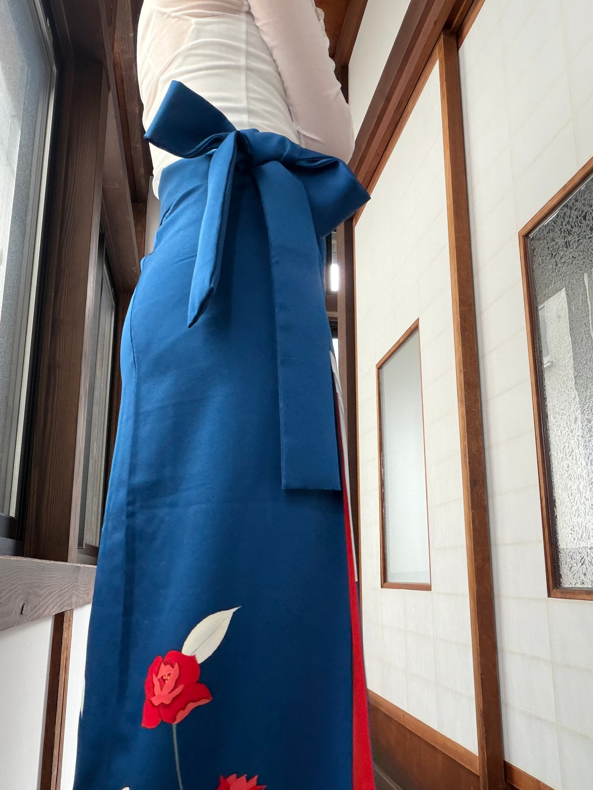 IROTOME SKIRT UPCYCLED FROM JAPANESE KIMONO "IRO146"