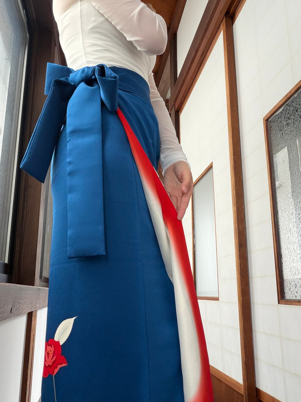 IROTOME SKIRT UPCYCLED FROM JAPANESE KIMONO "IRO146"