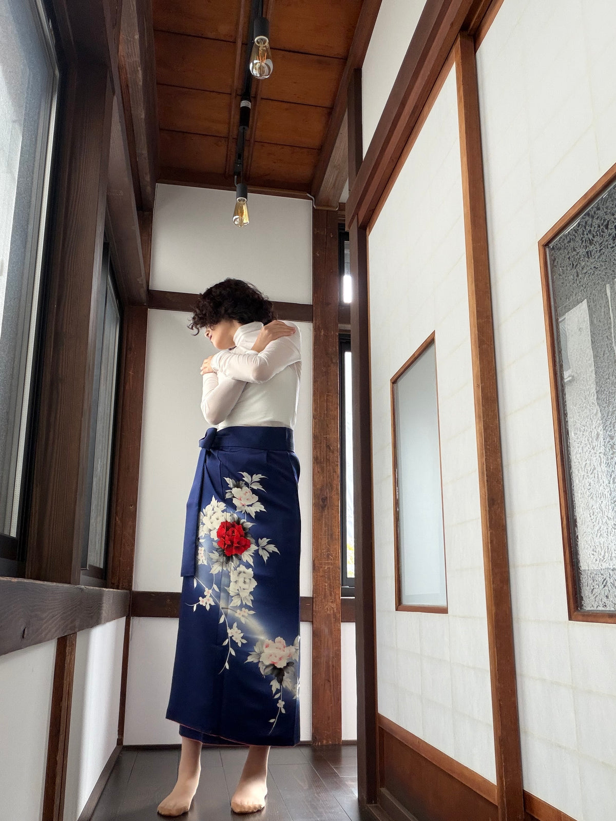 IROTOME SKIRT UPCYCLED FROM JAPANESE KIMONO "IRO147"