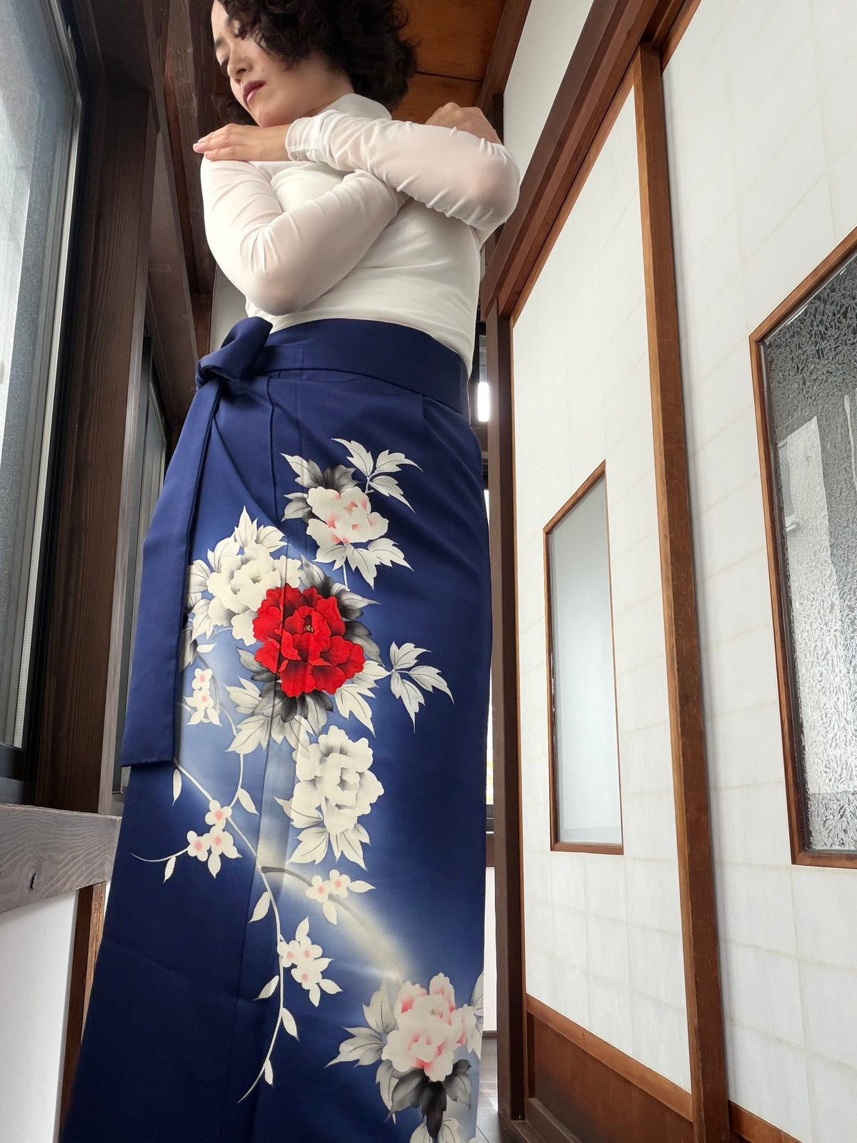IROTOME SKIRT UPCYCLED FROM JAPANESE KIMONO "IRO147"
