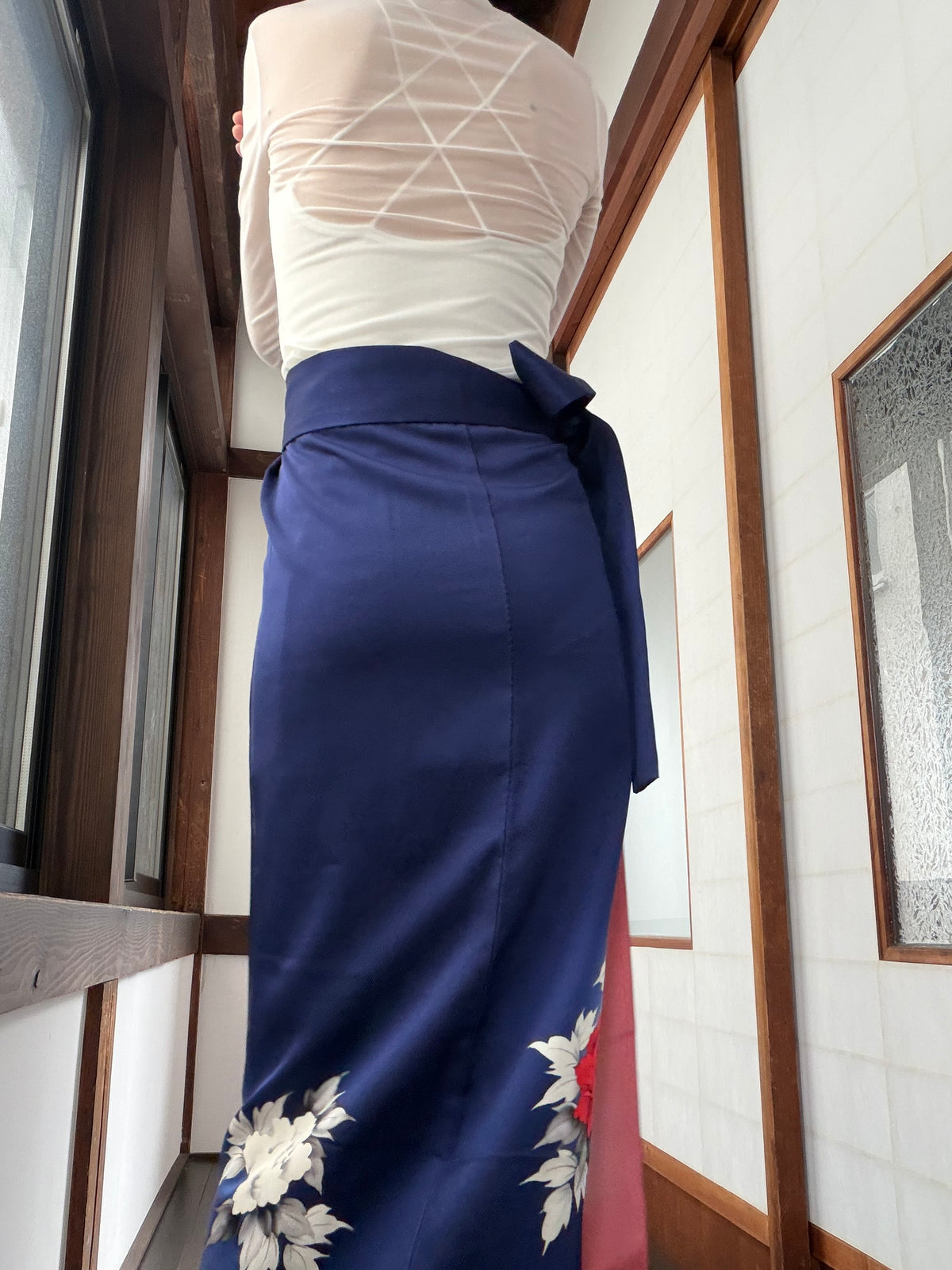 IROTOME SKIRT UPCYCLED FROM JAPANESE KIMONO "IRO147"