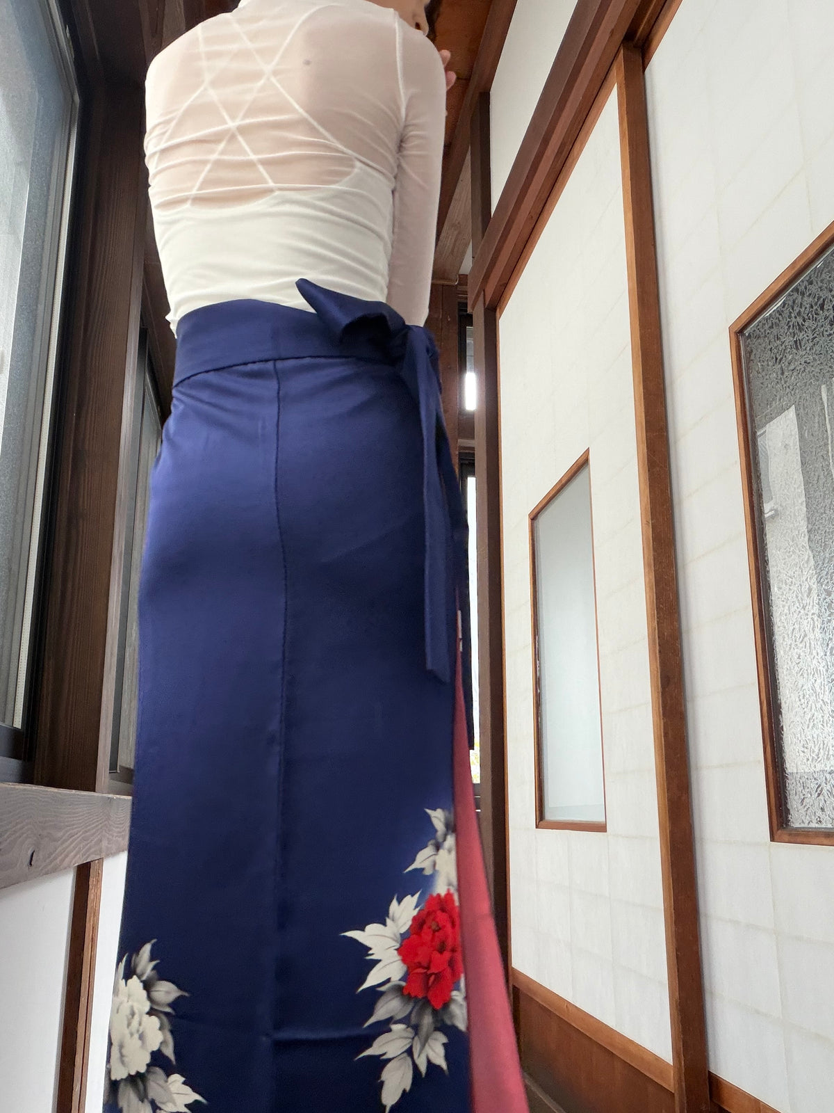 IROTOME SKIRT UPCYCLED FROM JAPANESE KIMONO "IRO147"