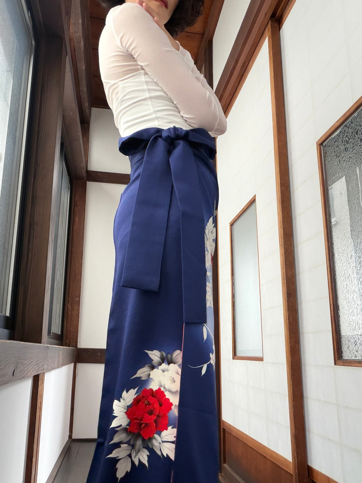 IROTOME SKIRT UPCYCLED FROM JAPANESE KIMONO "IRO147"
