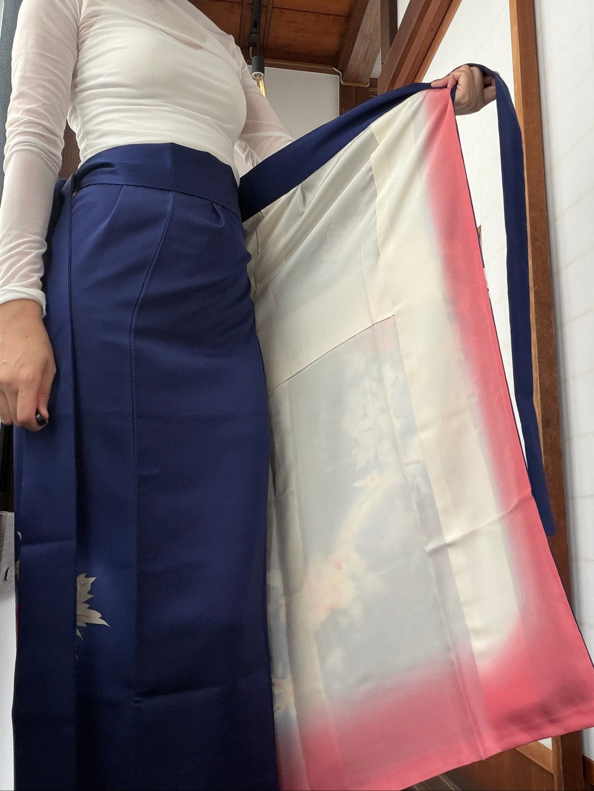 IROTOME SKIRT UPCYCLED FROM JAPANESE KIMONO "IRO147"