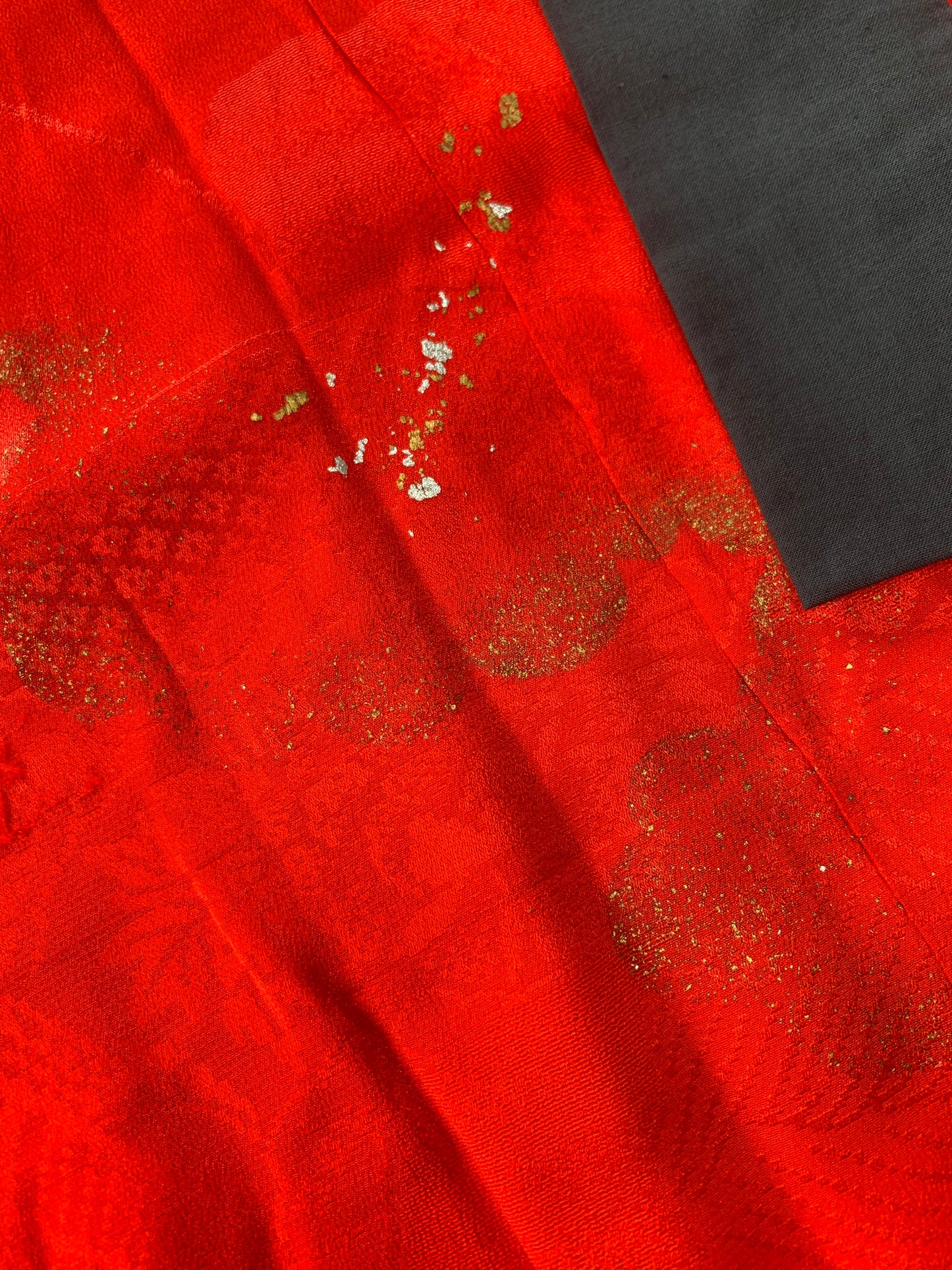 VINTAGE REPAIR NAGAJYUBAN  "RED, eri-repair, gold, JUG027"