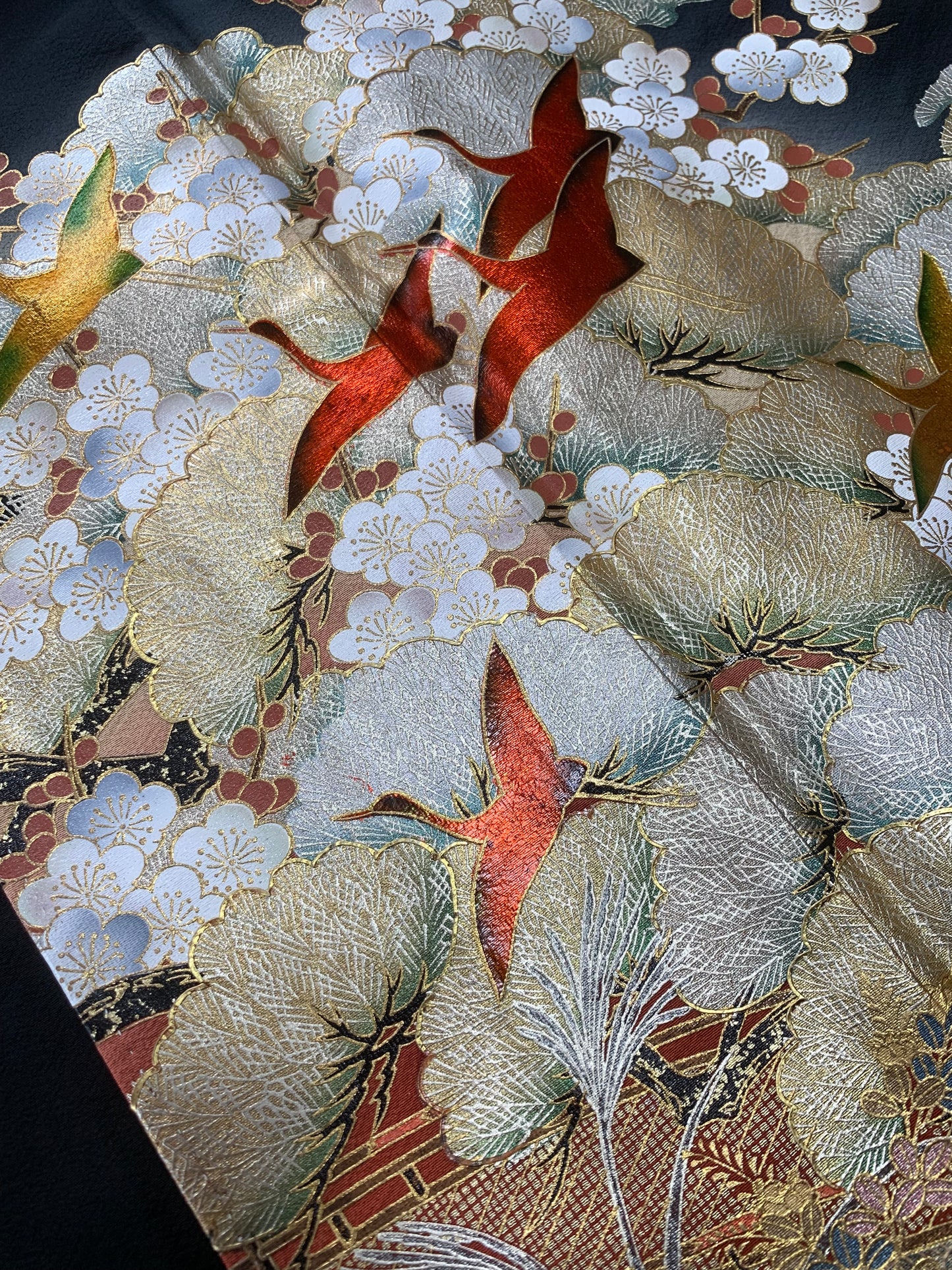 EDO-ZUMA SKIRT UPCYCLED FROM JAPANESE KIMONO "EDO049"